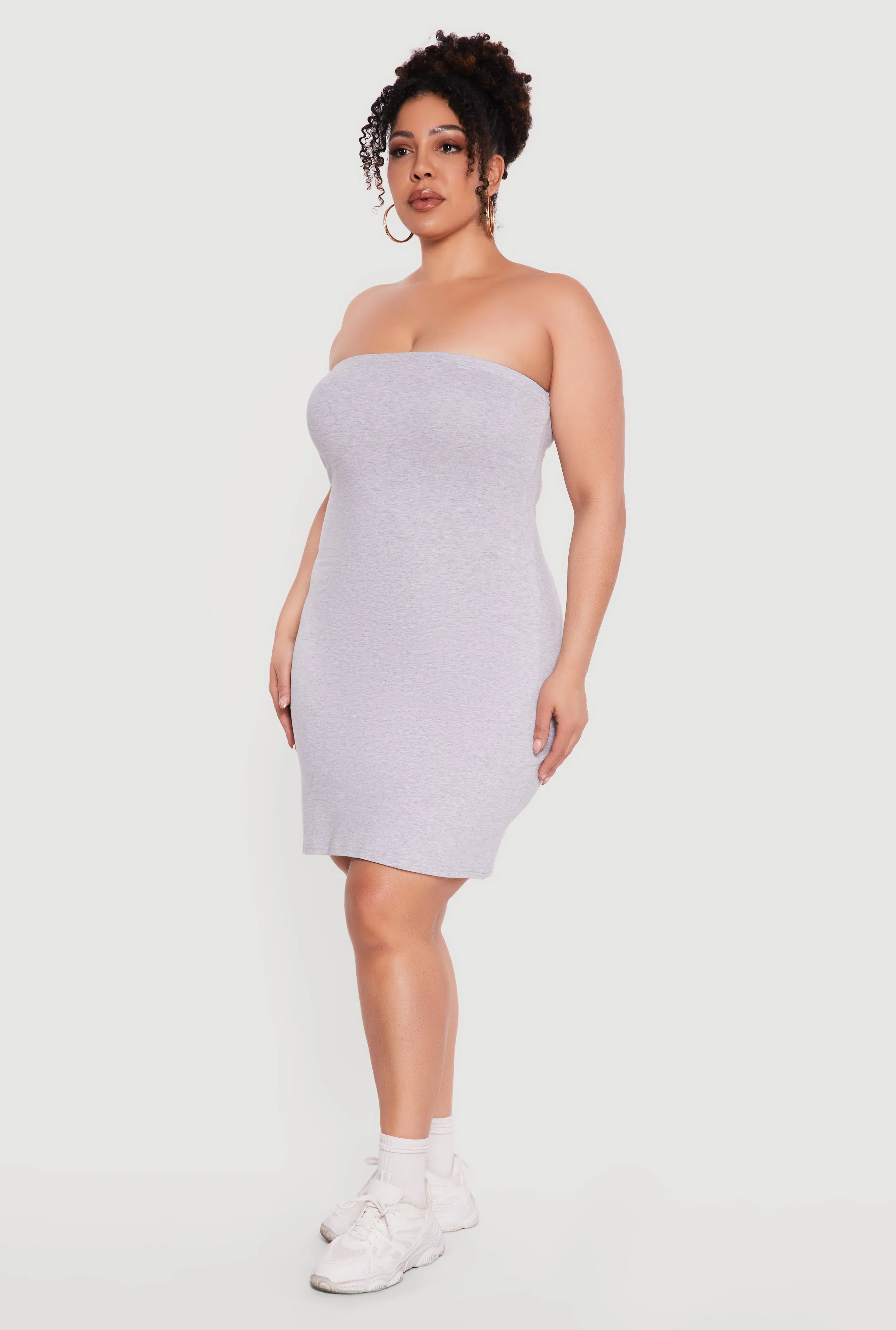 Plus Size Basic Mini Tube Dress sold by Rainbow product image thumbnail 2