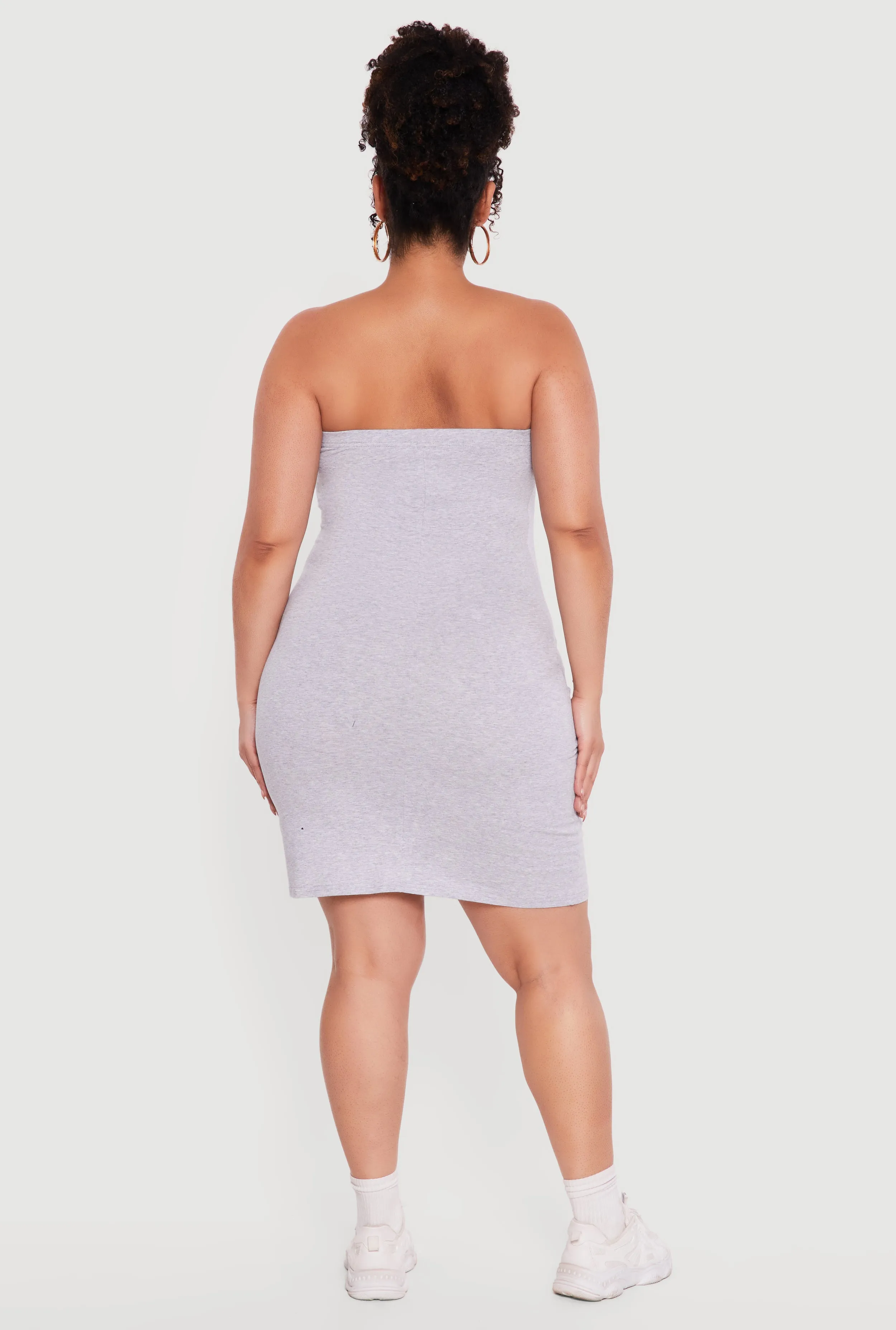 Plus Size Basic Mini Tube Dress sold by Rainbow product image thumbnail 3