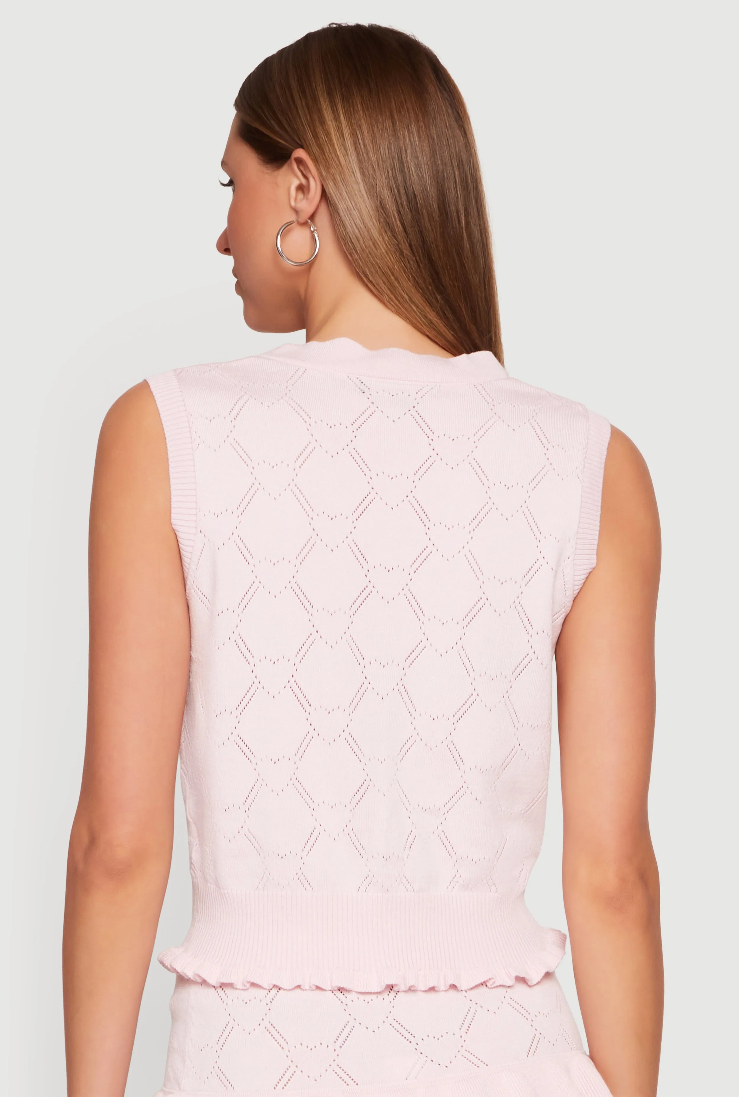 Almost Famous Heart Textured Knit Button Front Vest sold by Rainbow product image thumbnail 5