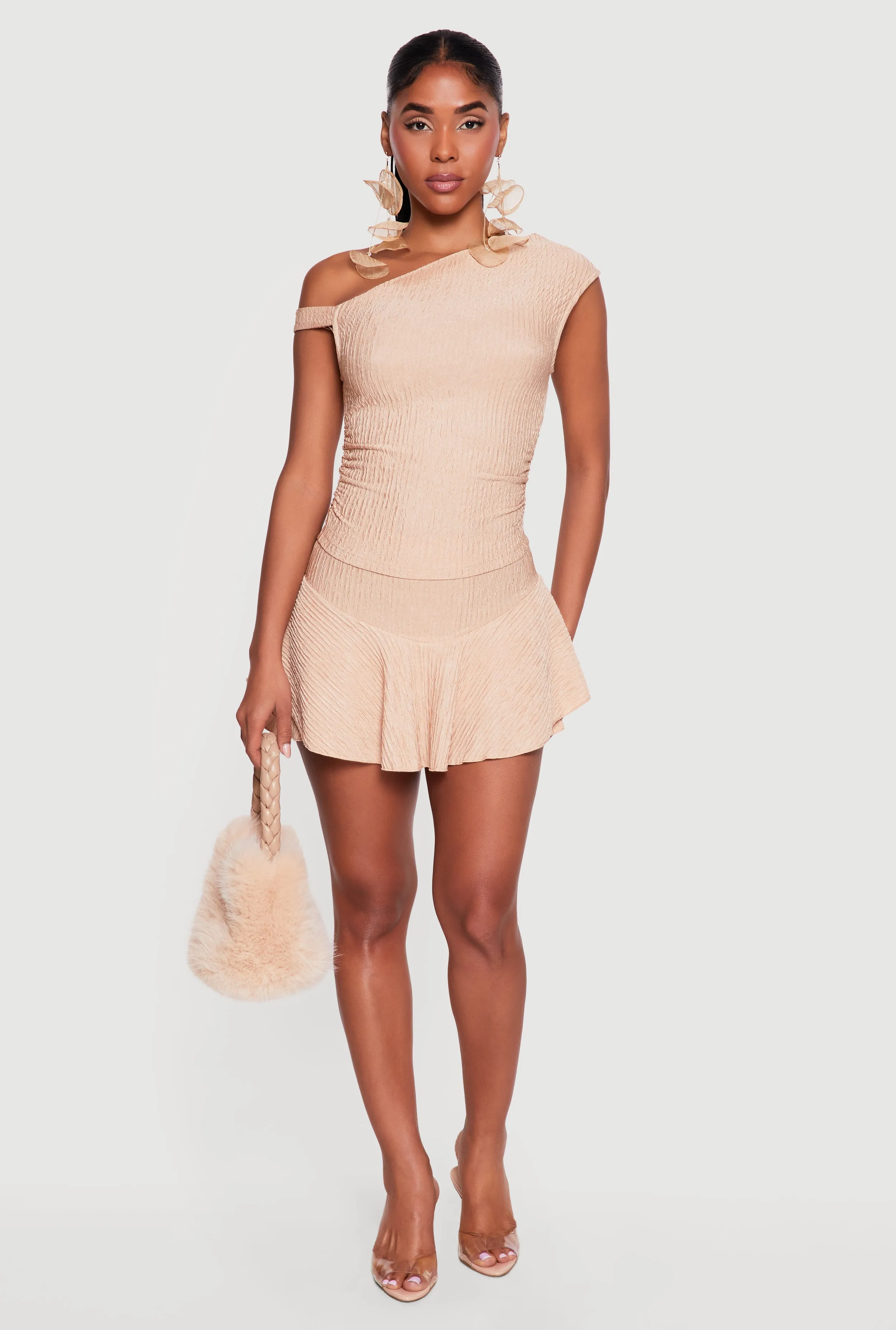 Drop Waist Ruffle Overlay Skort sold by Rainbow product image thumbnail 3