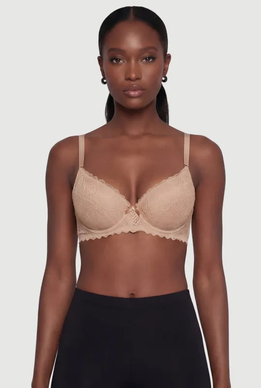 Scalloped Hem Multiway Lace Plunge Bra made by Rainbow