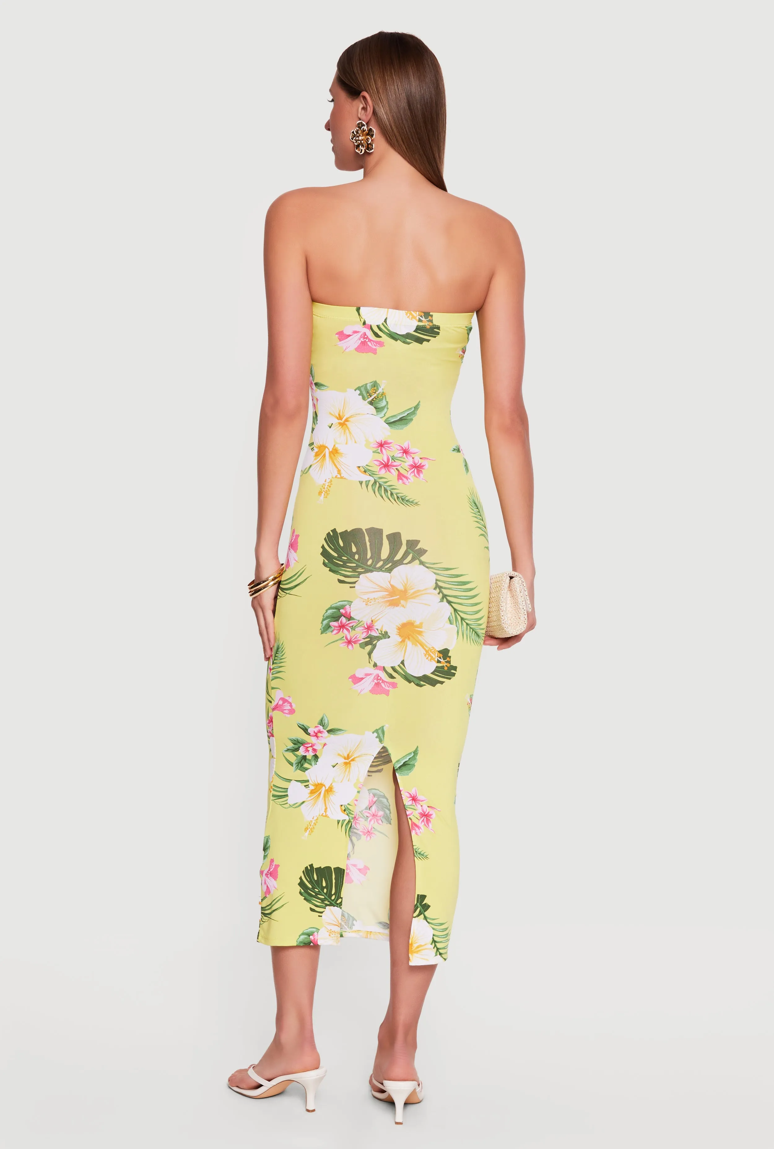 Floral Slit Back Tube Dress sold by Rainbow product image thumbnail 3