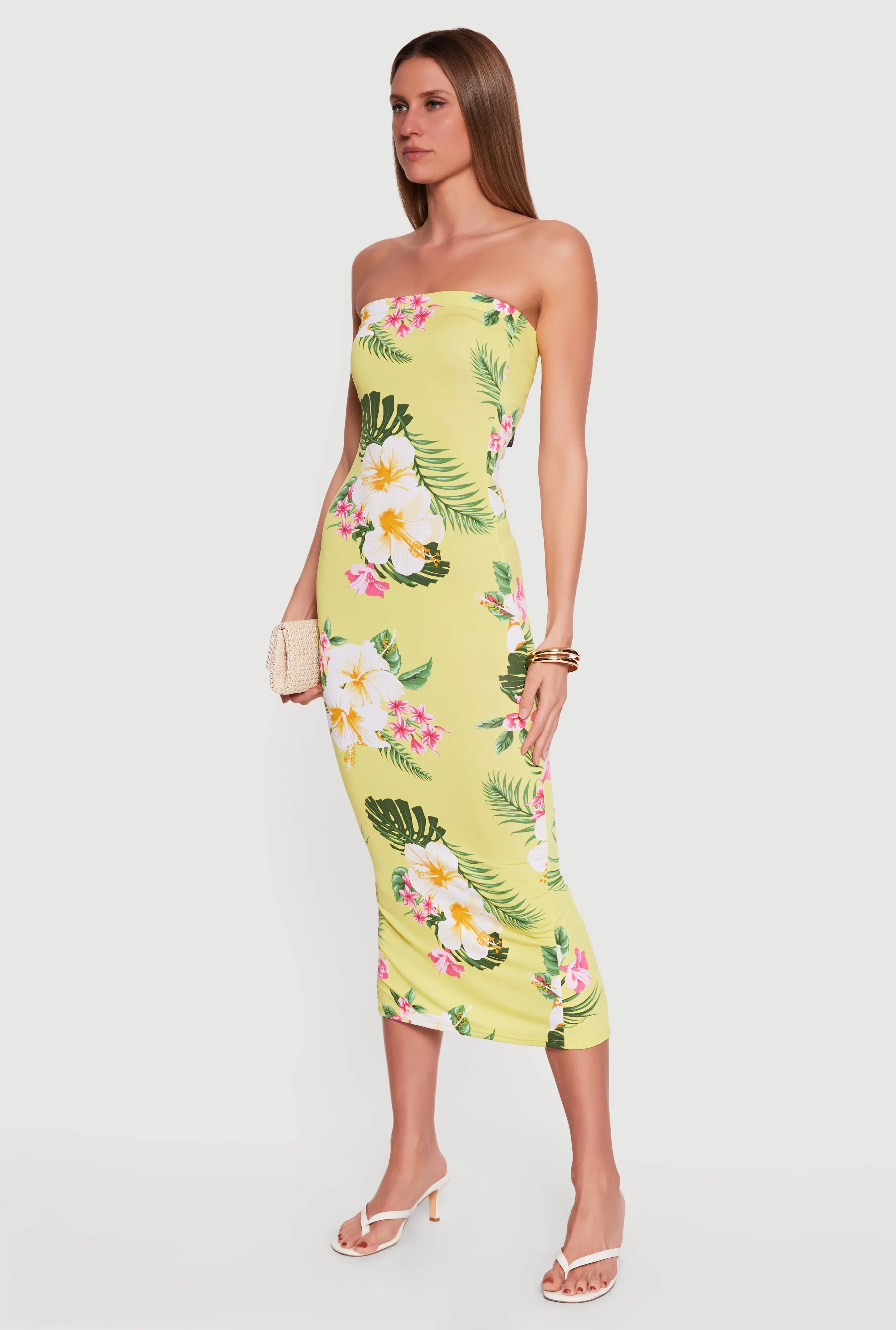 Floral Slit Back Tube Dress sold by Rainbow product image thumbnail 2