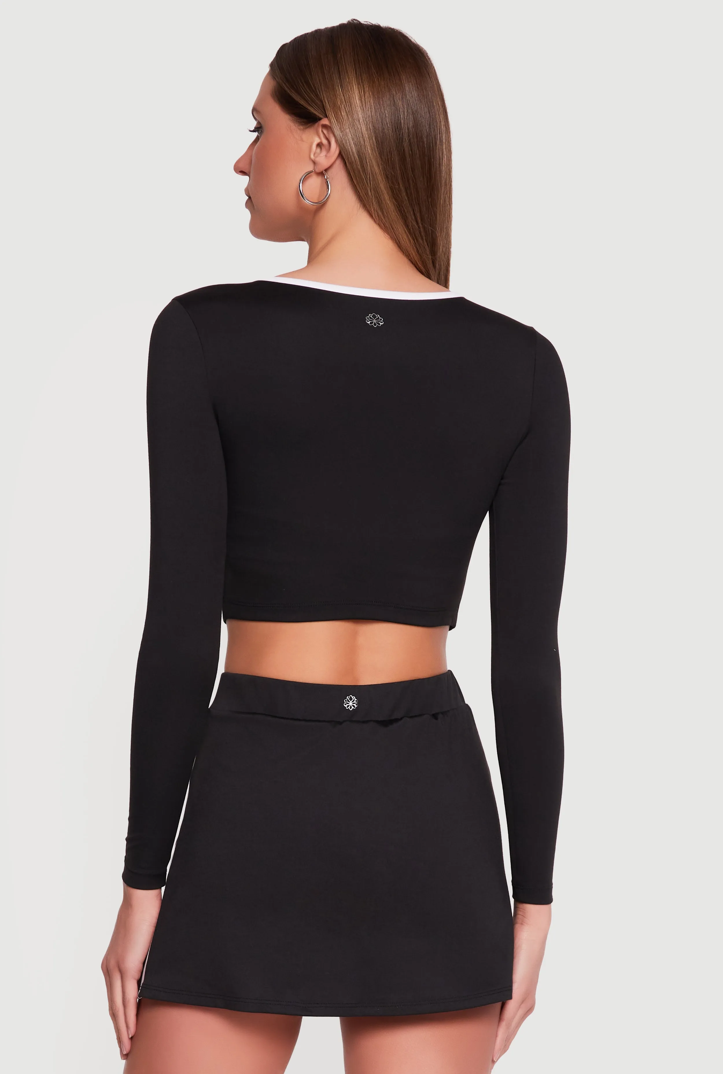 Active Mode Graphic Cutout Long Sleeve Crop Top sold by Rainbow product image thumbnail 5