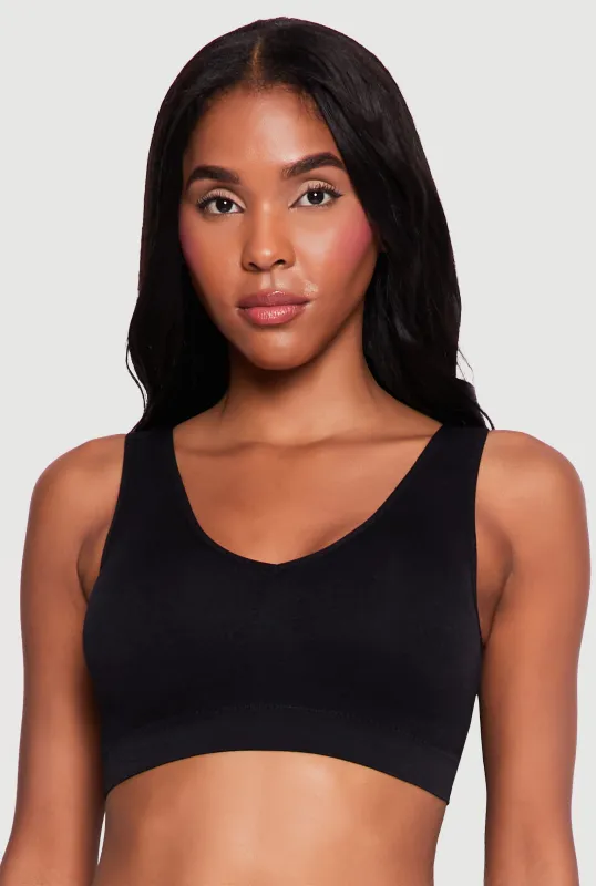 Solid Seamless Sports Bra made by Rainbow