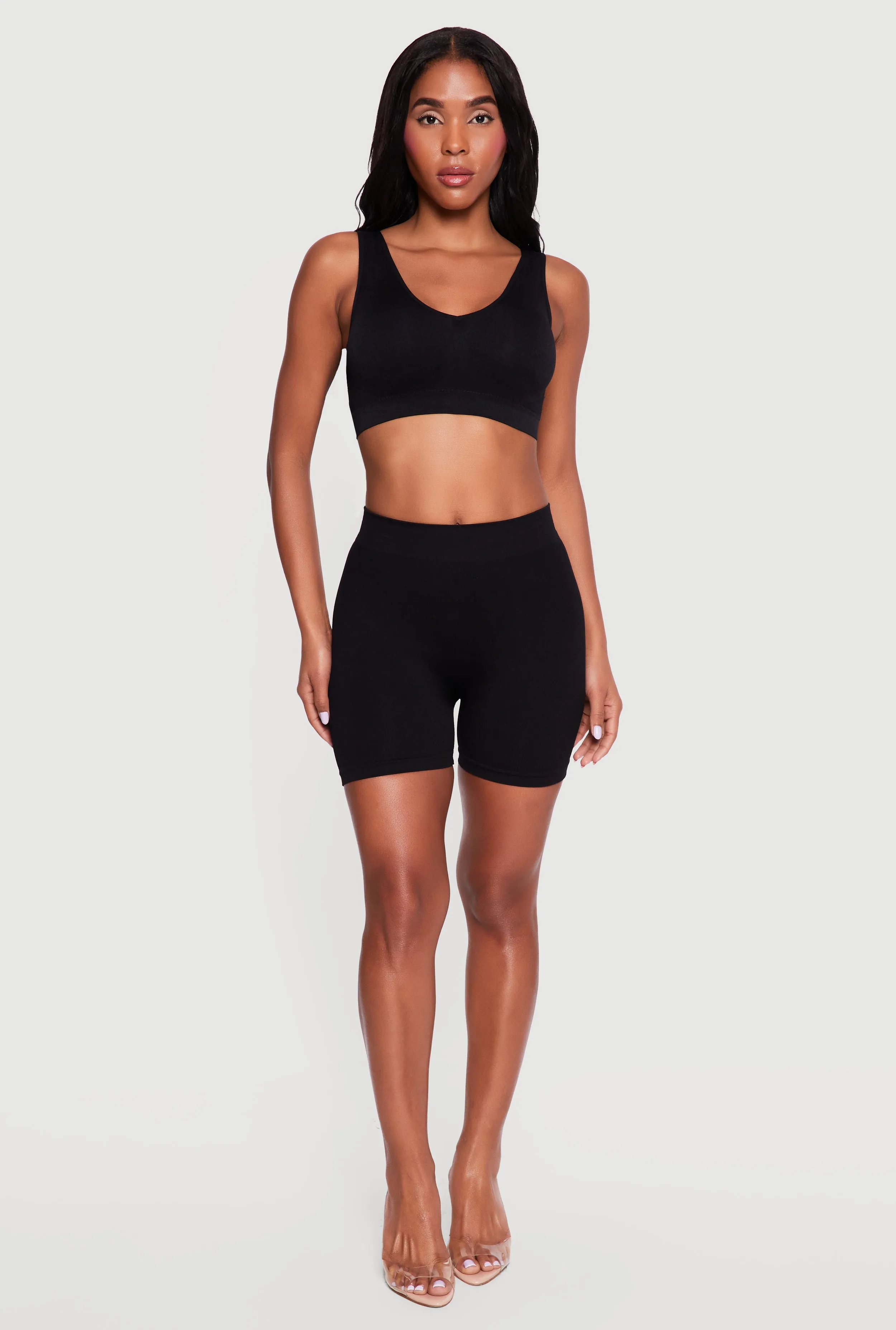 Solid Seamless Sports Bra sold by Rainbow product image thumbnail 2