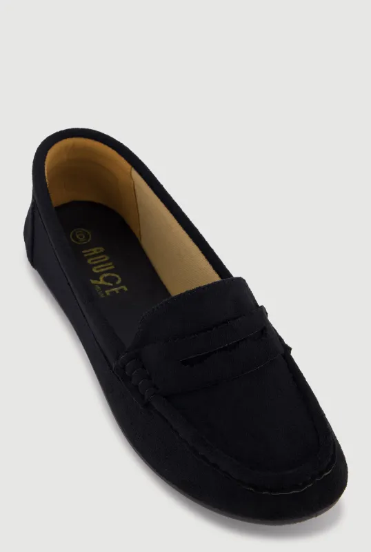 Faux Suede Penny Loafers made by Rainbow