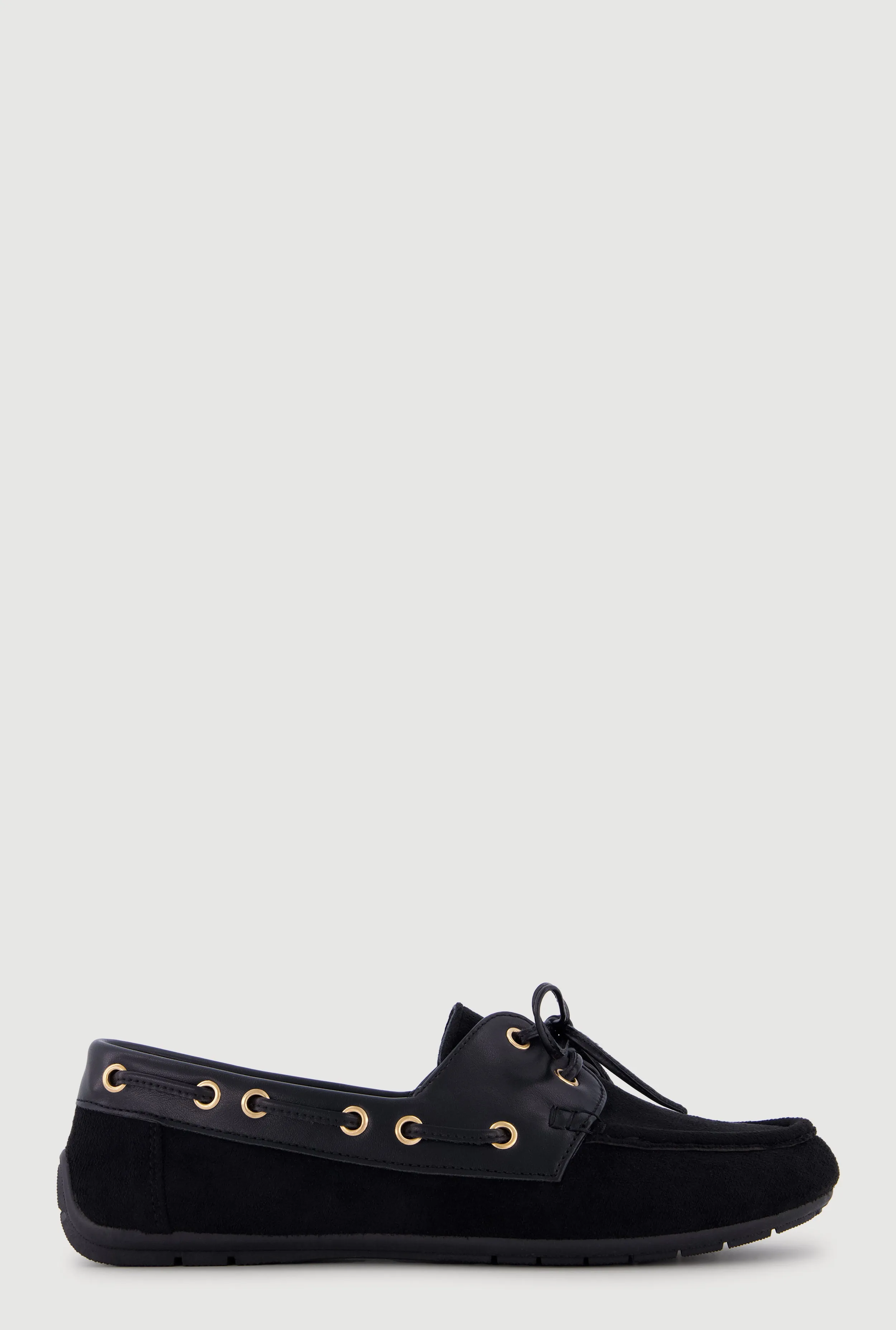 Faux Leather Lace Up Detail Faux Suede Loafers sold by Rainbow product image thumbnail 2