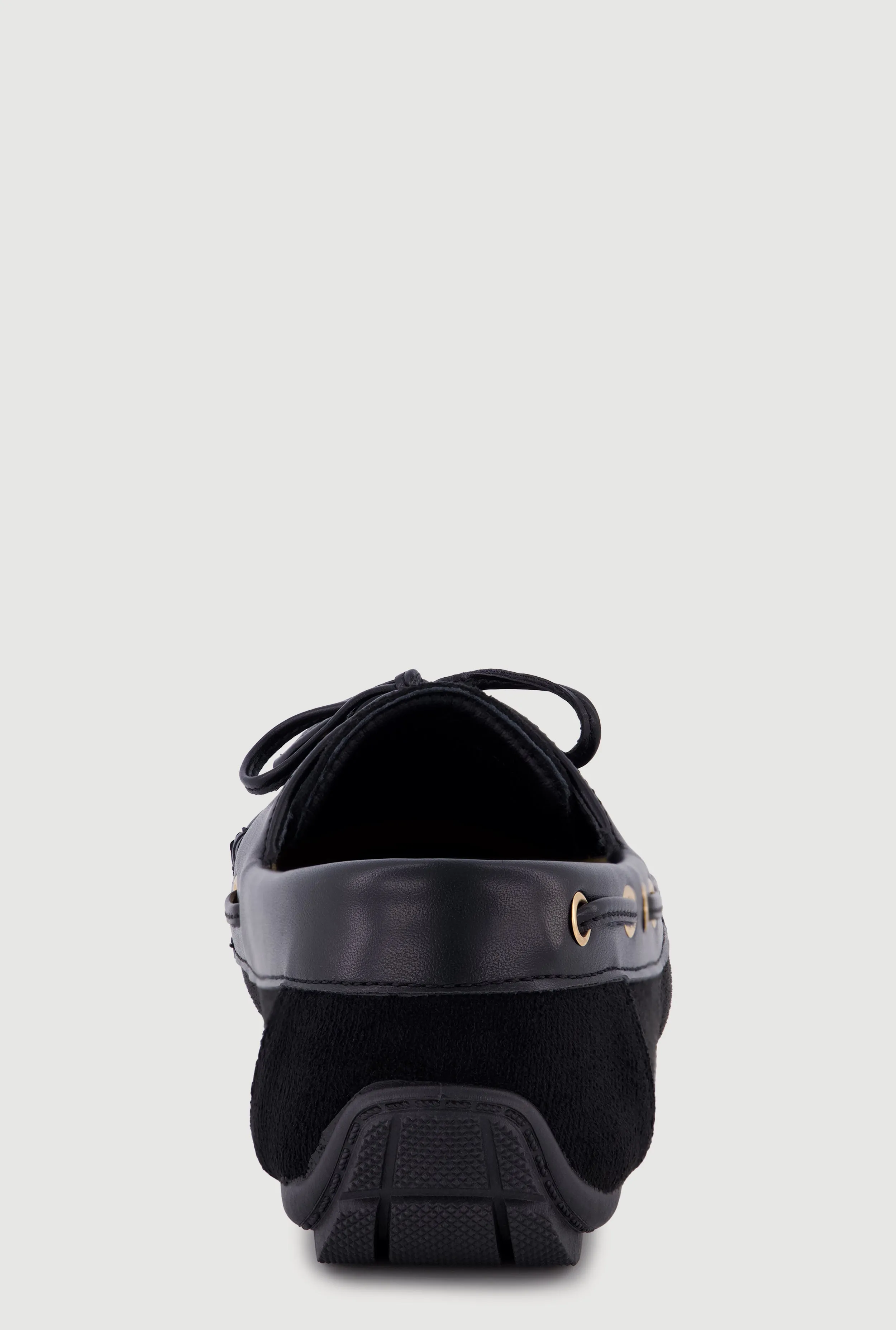 Faux Leather Lace Up Detail Faux Suede Loafers sold by Rainbow product image thumbnail 3
