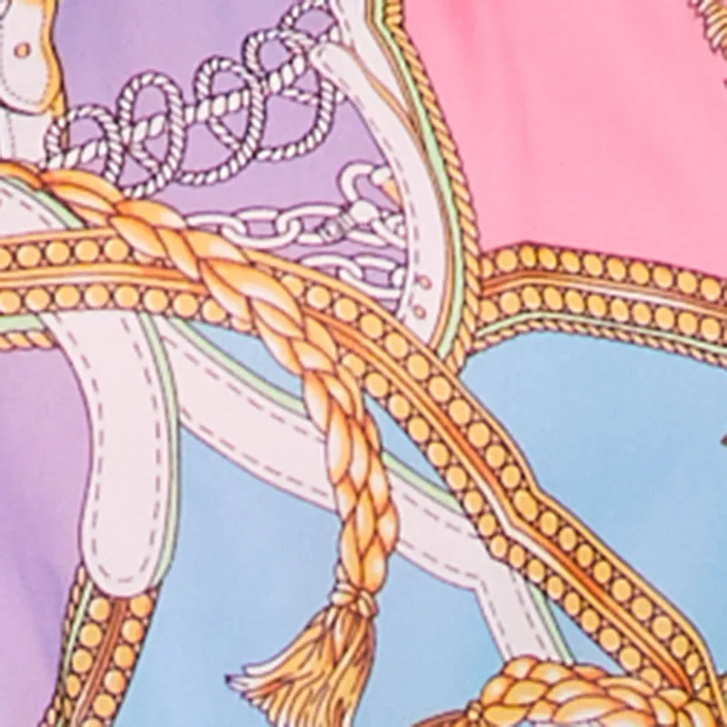 Plus Size Baroque Print Off The Shoulder Dress with Tie Waist Belt sold by Rainbow product image thumbnail 4