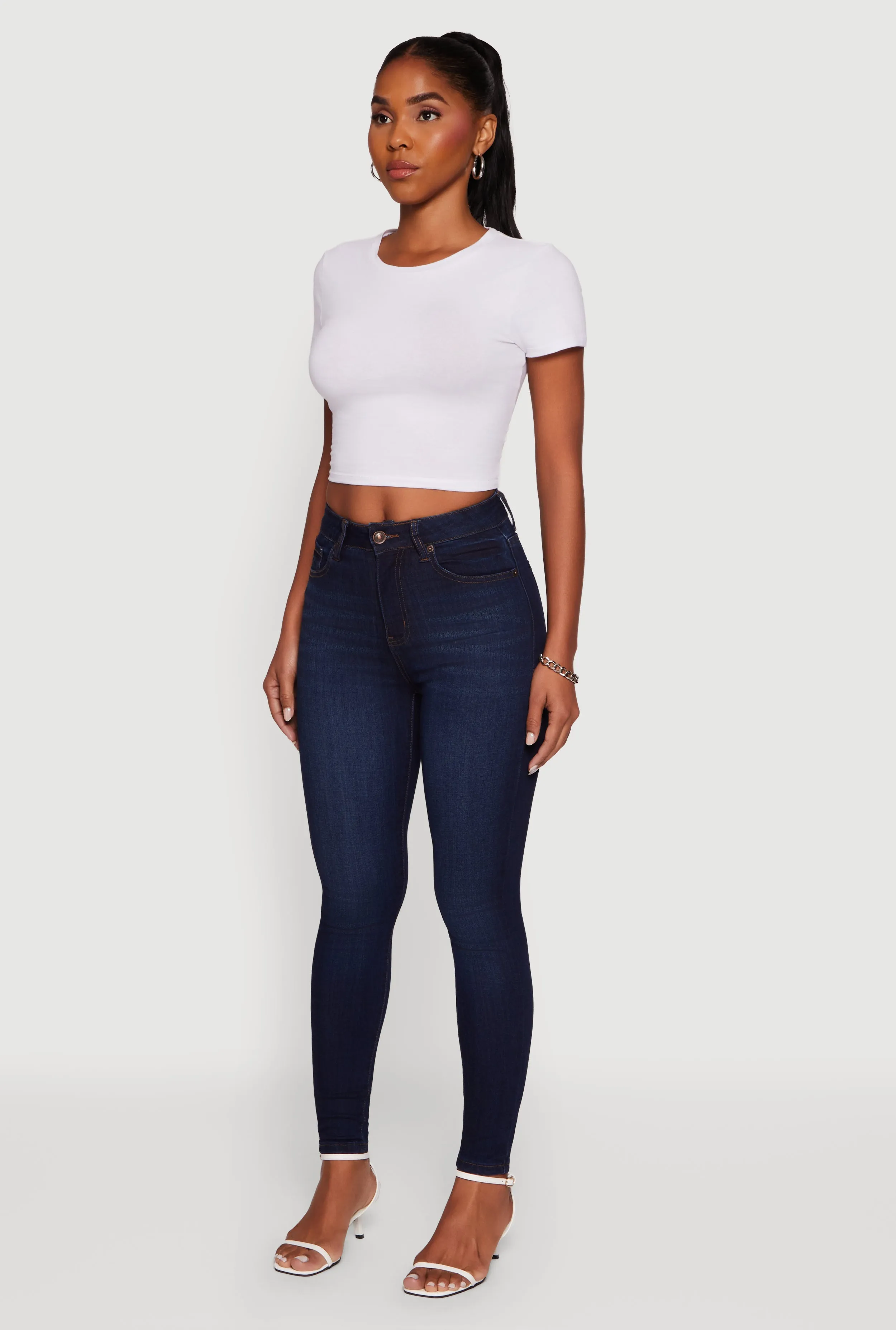 WAX High Waist Whiskered Skinny Jeans sold by Rainbow product image thumbnail 3