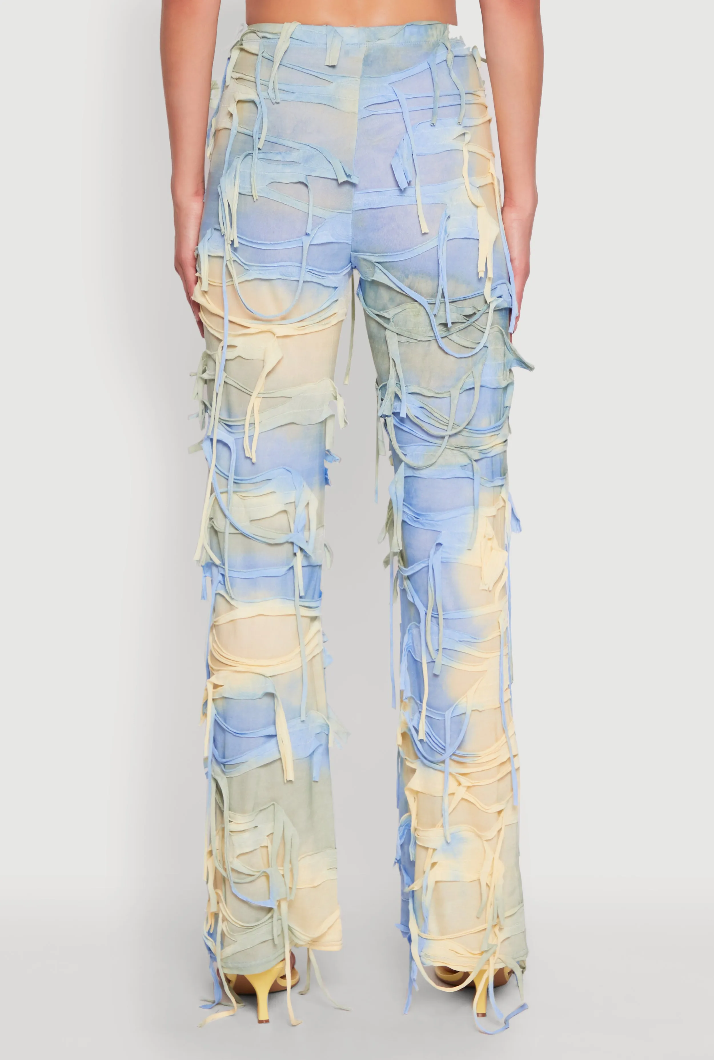 Tie Dye Slashed Pants sold by Rainbow product image thumbnail 5