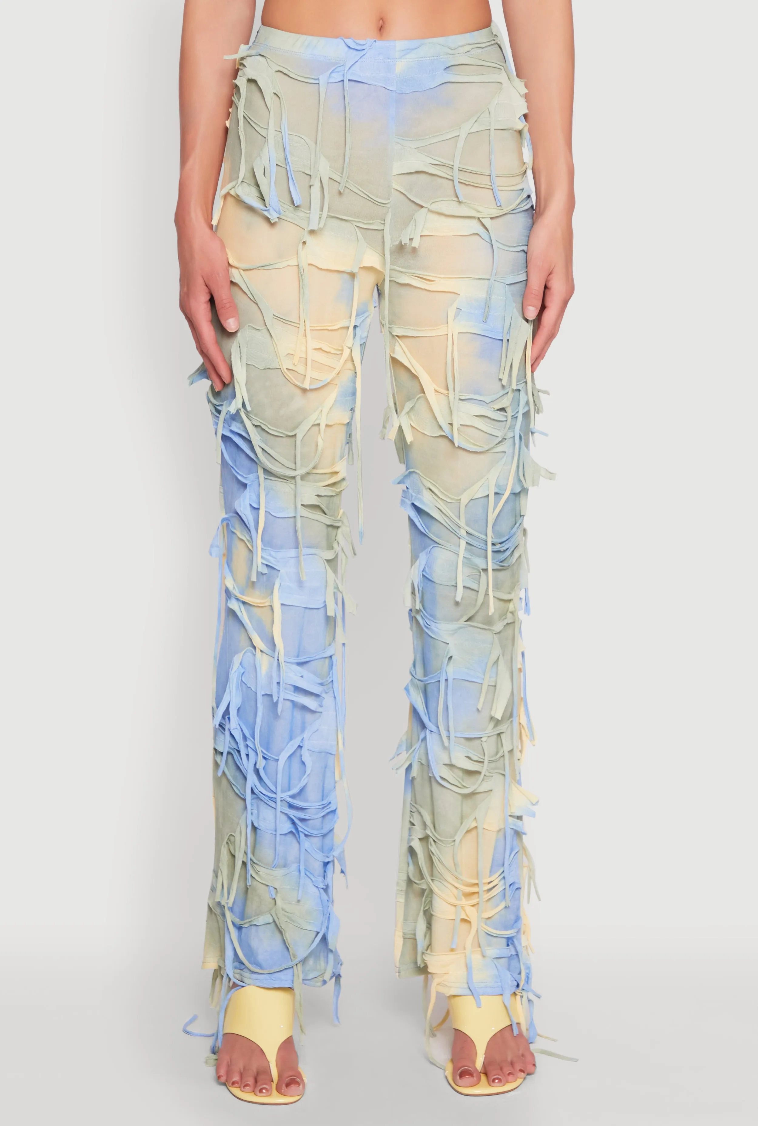 Tie Dye Slashed Pants sold by Rainbow product image thumbnail 3