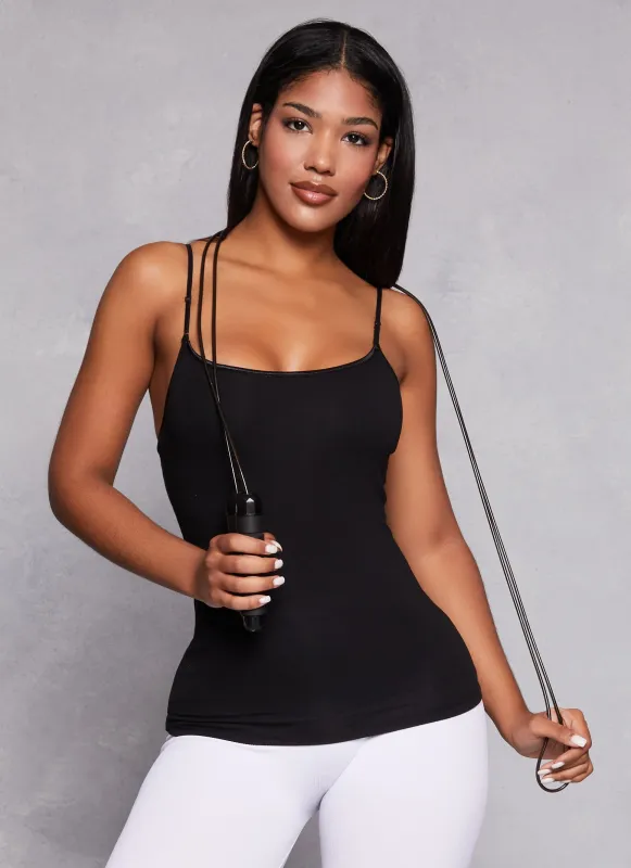 Solid Shelf Bra Cami made by Ambiance