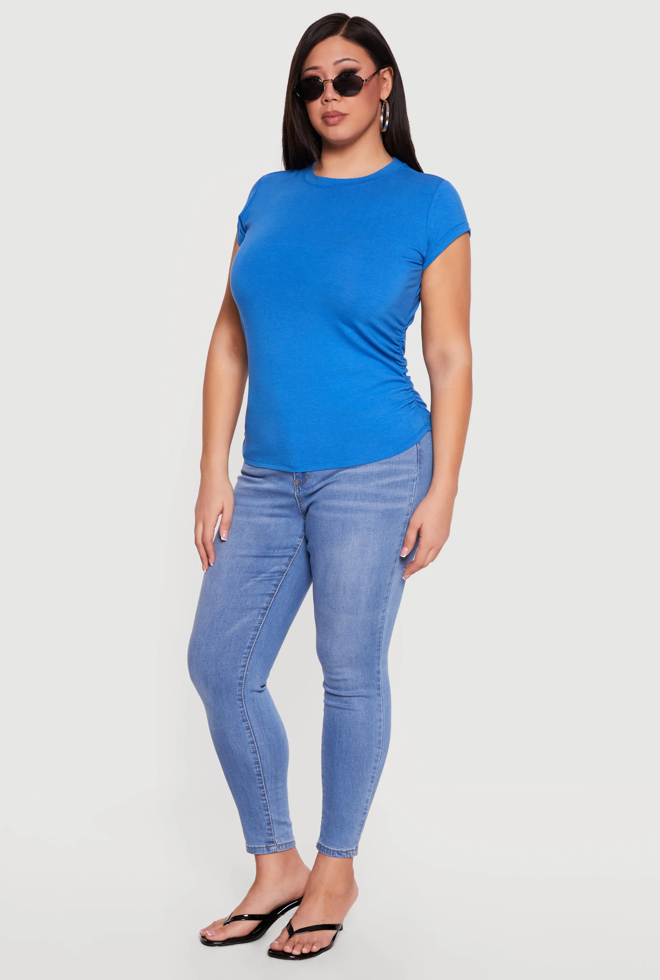 Plus Size Side Ruched Tee sold by Rainbow product image thumbnail 3