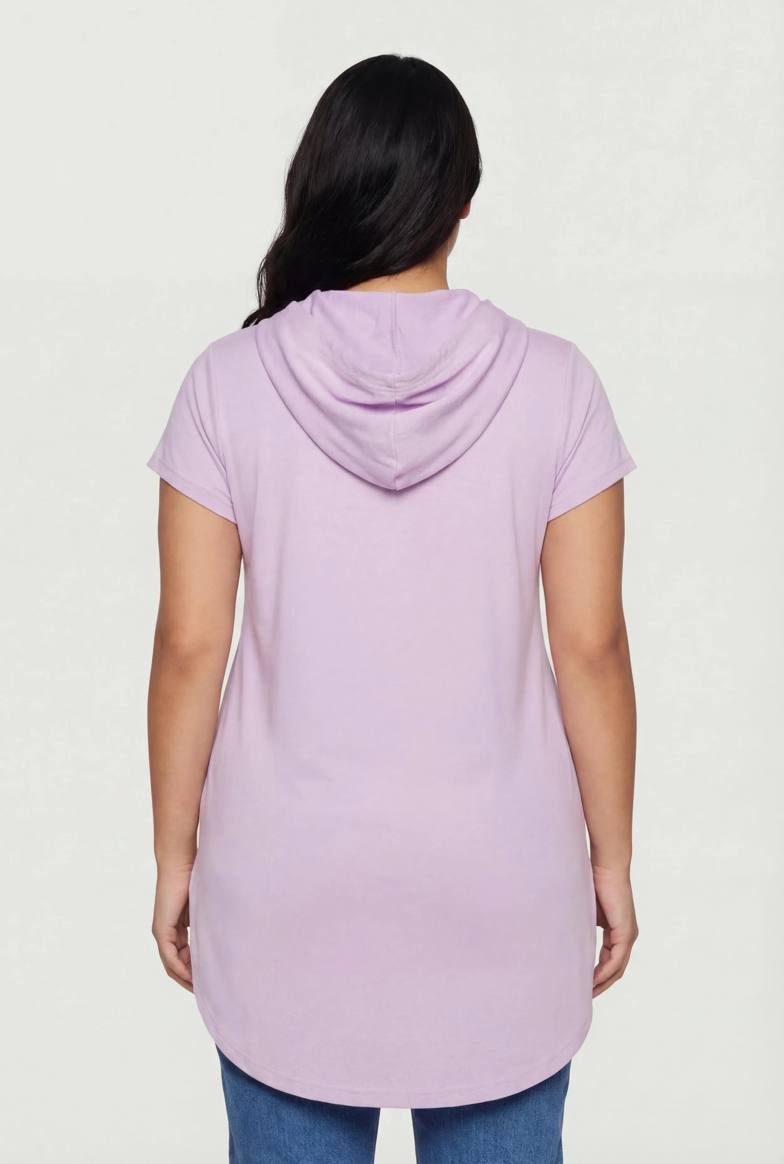 Plus Size Short Sleeve Hooded Tunic Top sold by Rainbow product image thumbnail 5