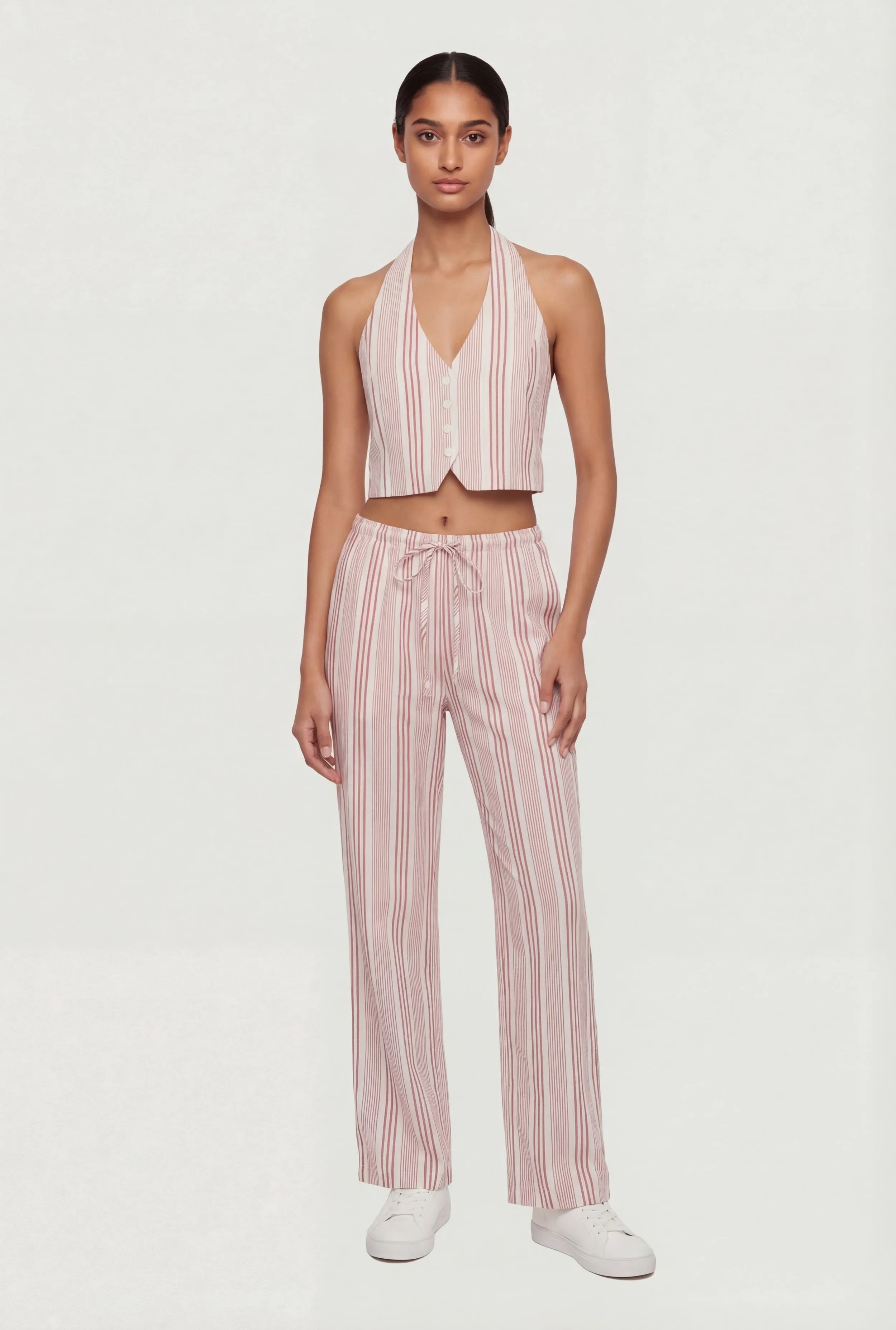 Striped Drawstring Straight Leg Pants sold by Rainbow