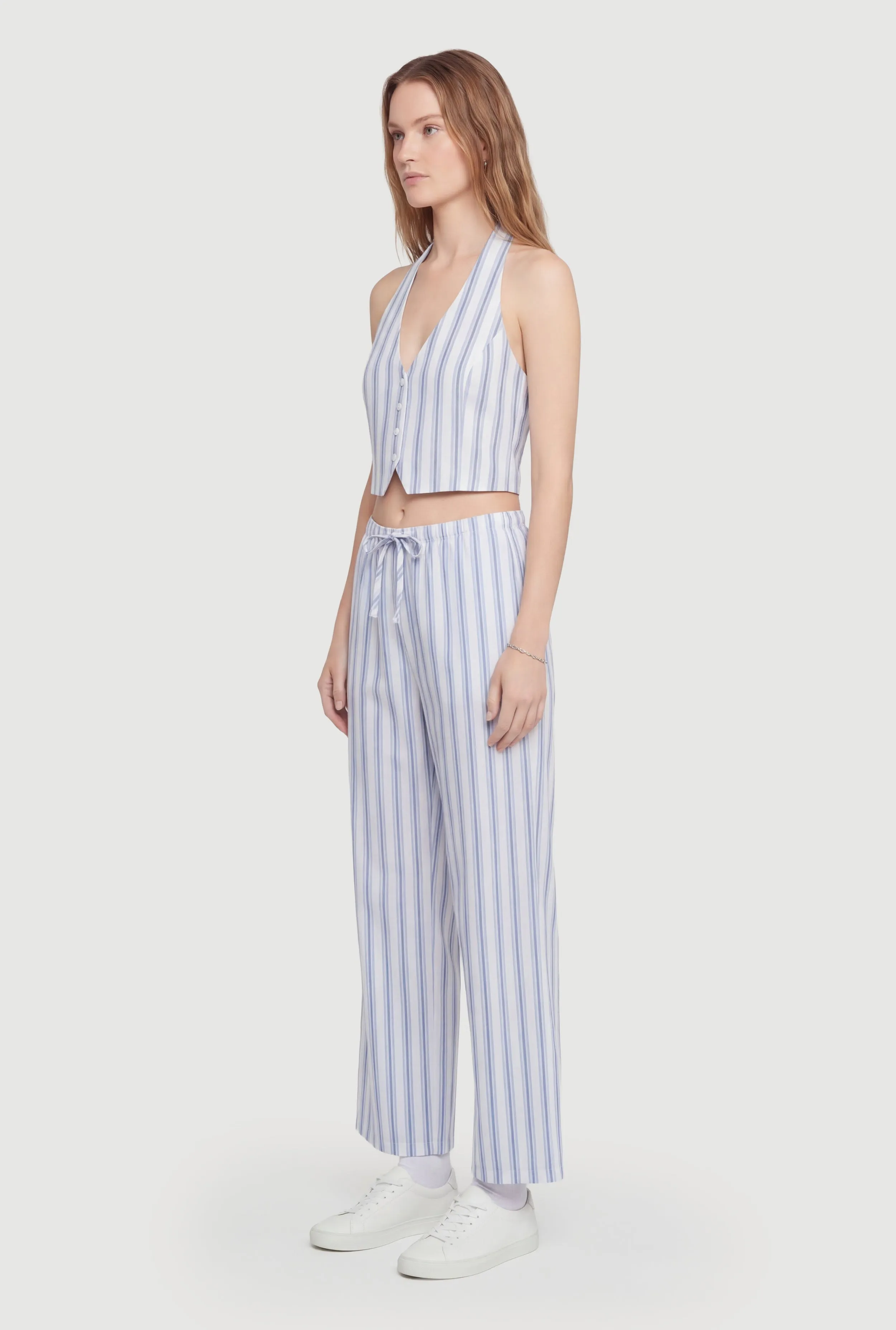 Striped Drawstring Straight Leg Pants sold by Rainbow product image thumbnail 2