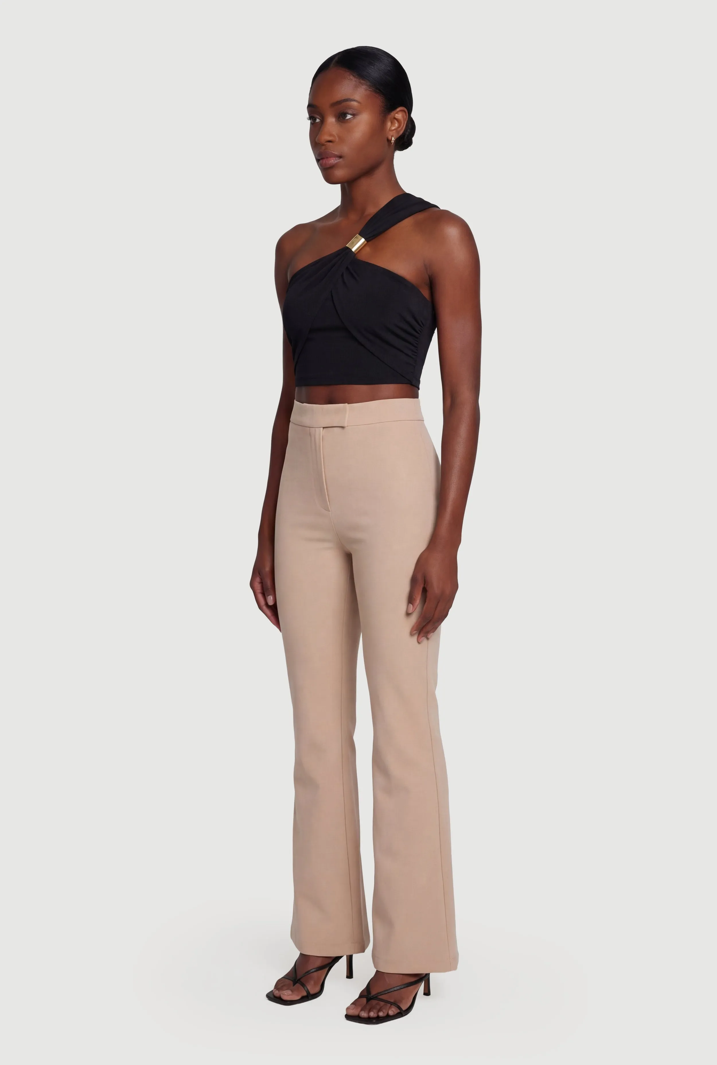 Metallic Detail Side Ruched Crop Top sold by Rainbow product image thumbnail 3