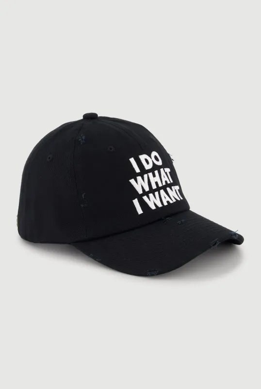 I Do What I Want Baseball Cap made by Rainbow