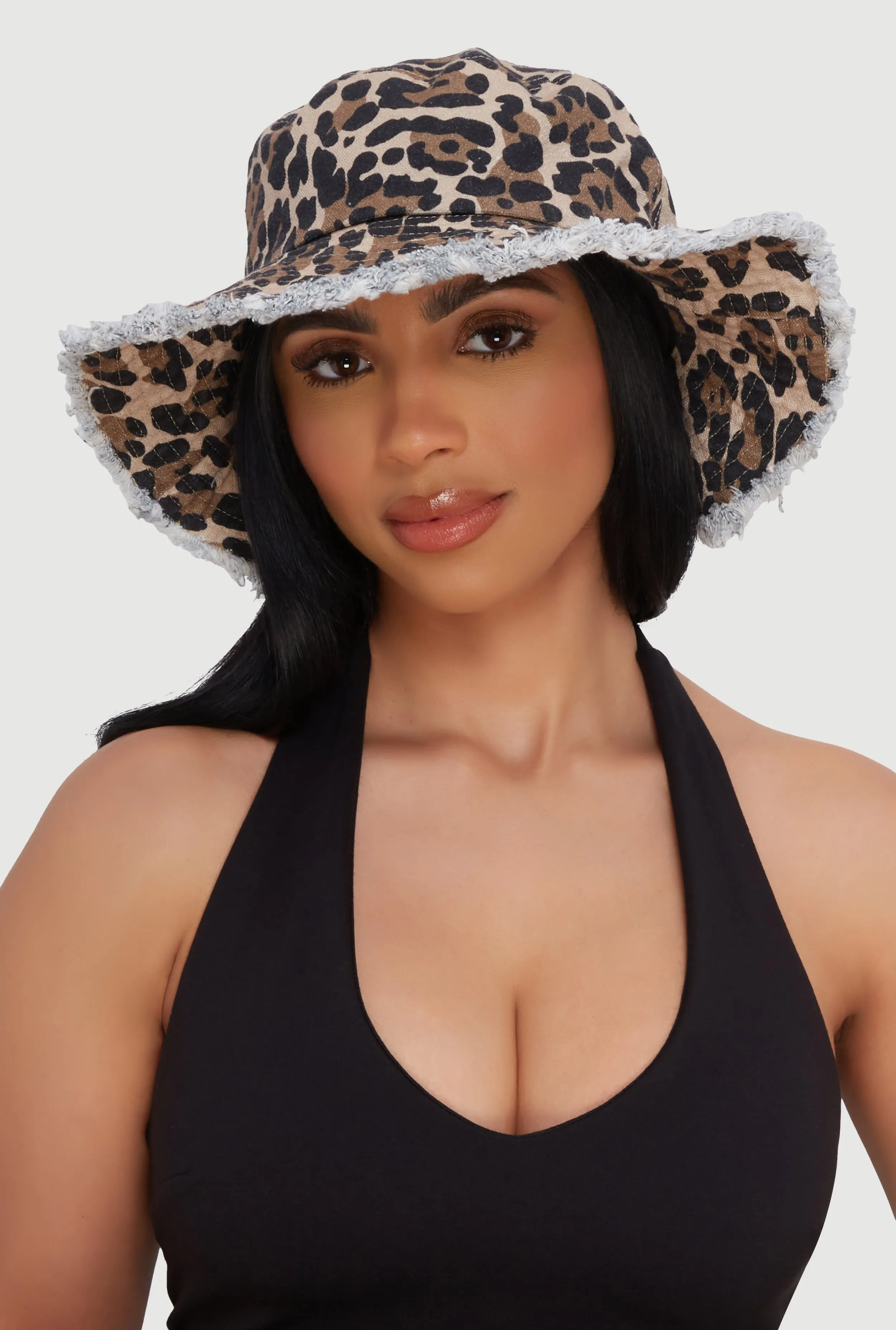 Jaguar Print Frayed Bucket Hat sold by Rainbow product image thumbnail 2