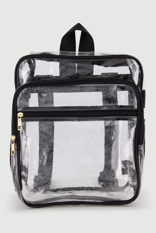 Transparent Backpack with Contrast Trim made by Rainbow