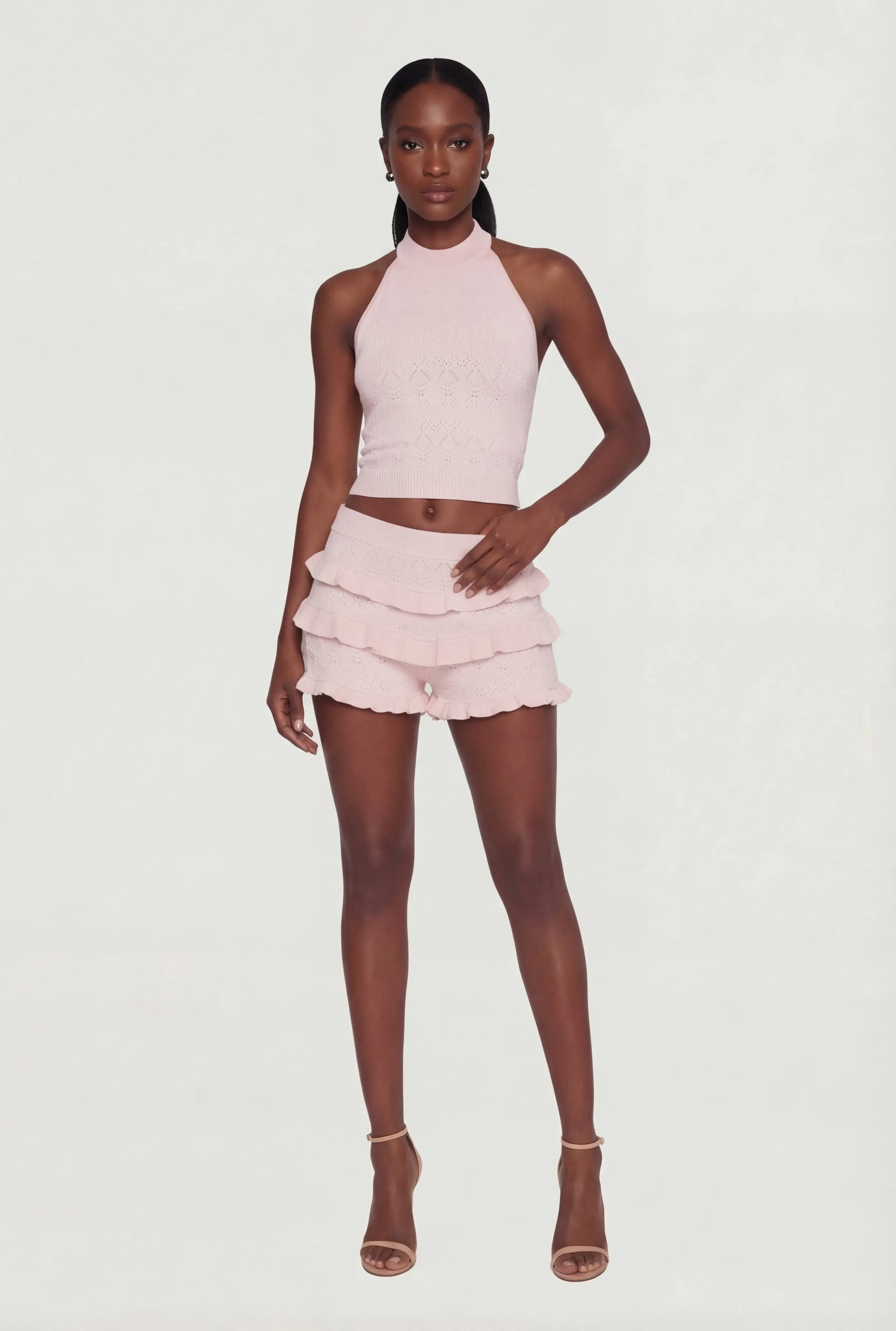 Pointelle Knit Ruffle Trim Shorts sold by Rainbow product image thumbnail 3