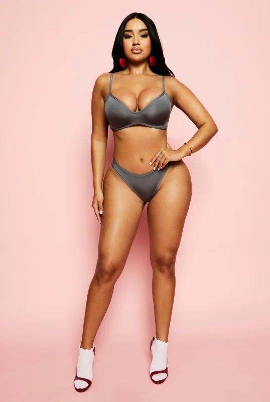 R Collection Shinny Microfiber Bra made by Rainbow