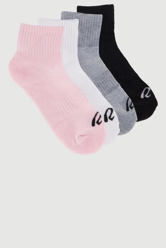 R Collection Cushioned Quarter Socks 4 Pack made by Rainbow