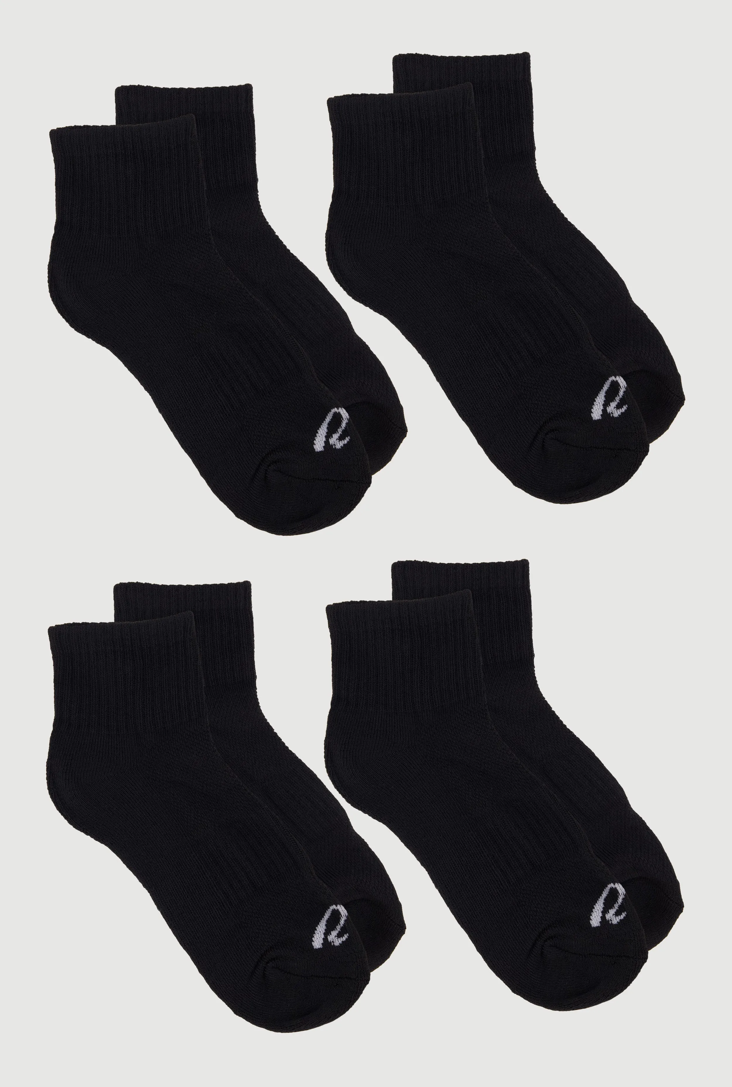 R Collection Cushioned Quarter Socks 4 Pack sold by Rainbow product image thumbnail 2