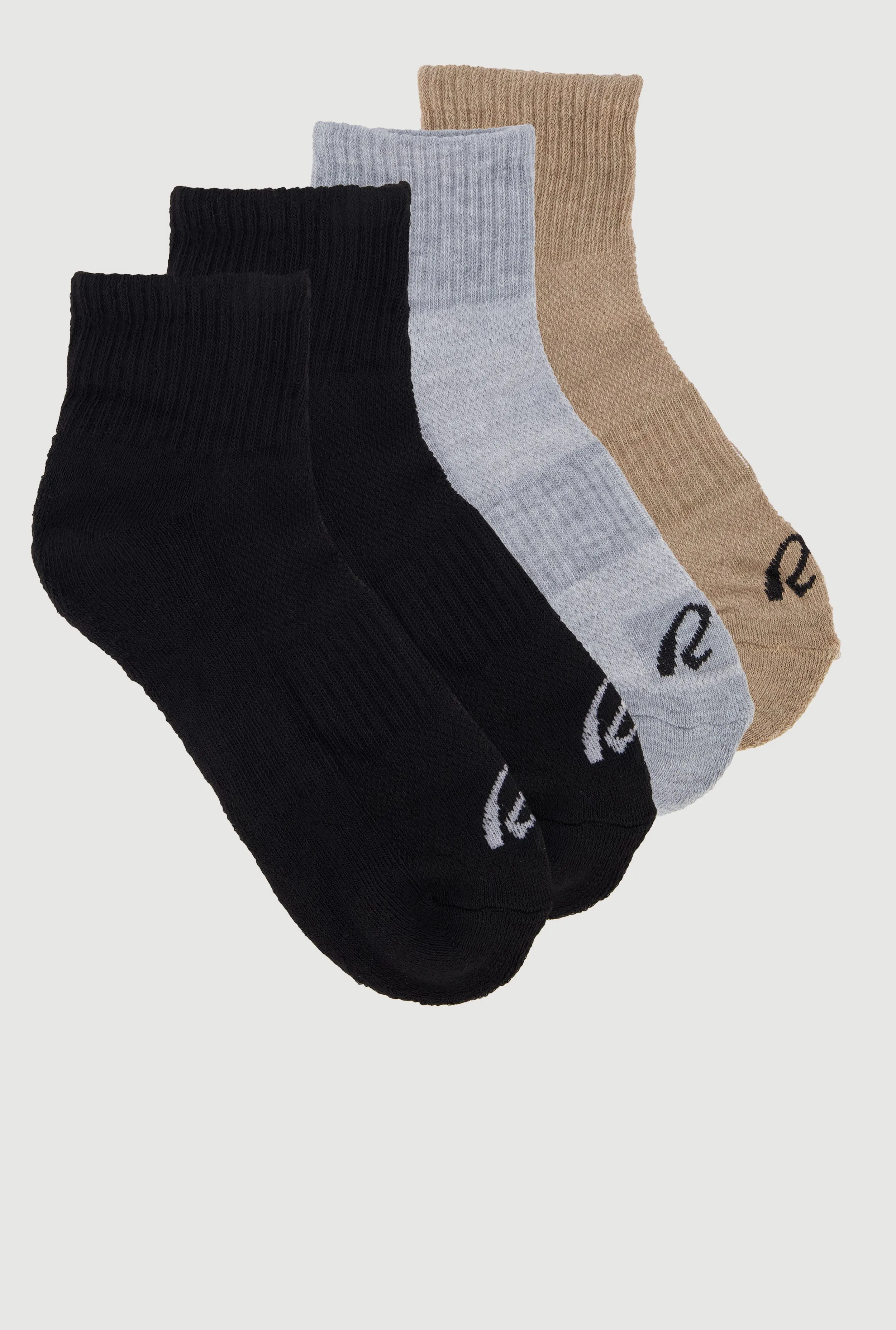 R Collection Cushioned Quarter Socks 4 Pack sold by Rainbow