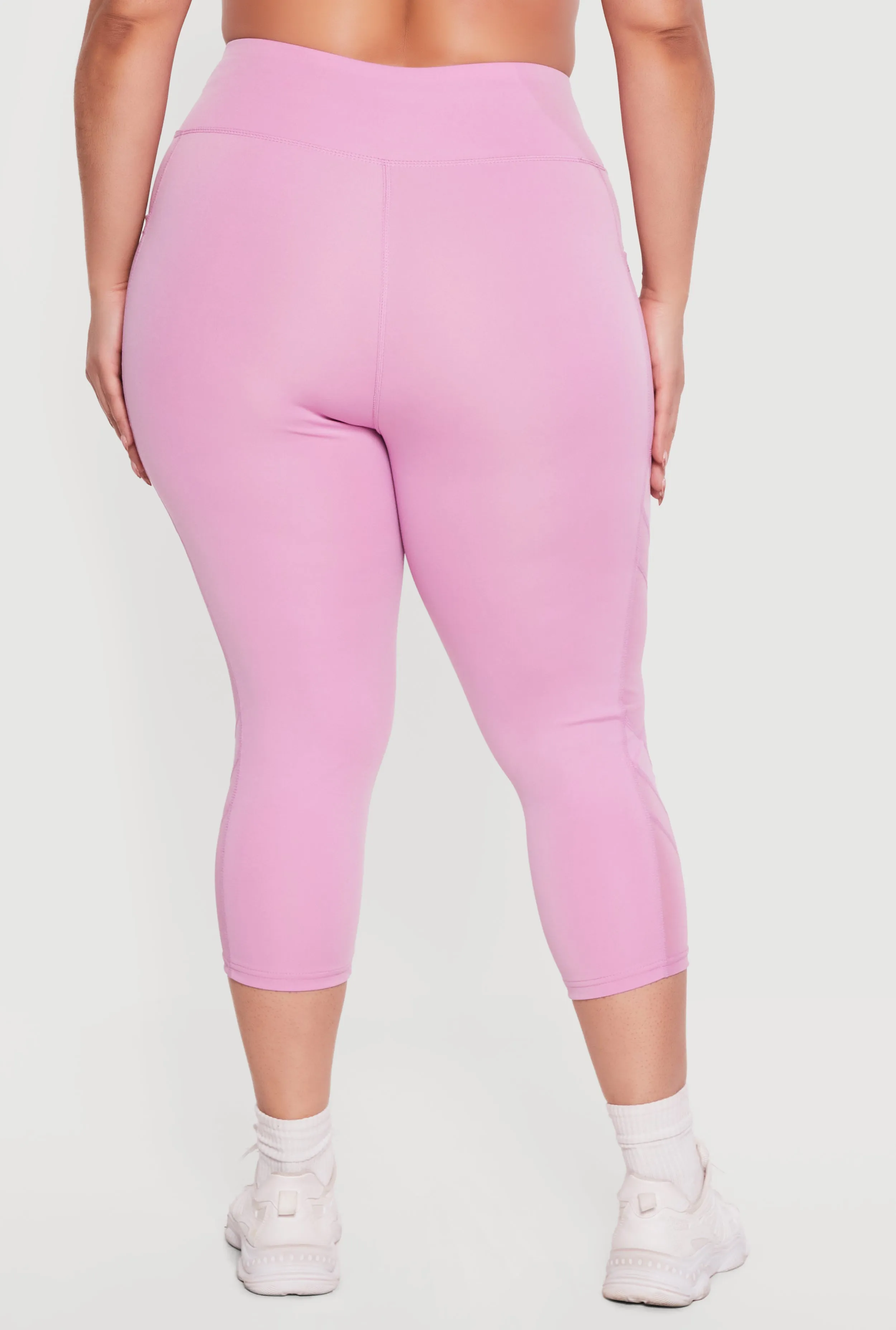 Plus Size Side Pocket Capri Leggings with Mesh Detail sold by Rainbow product image thumbnail 5