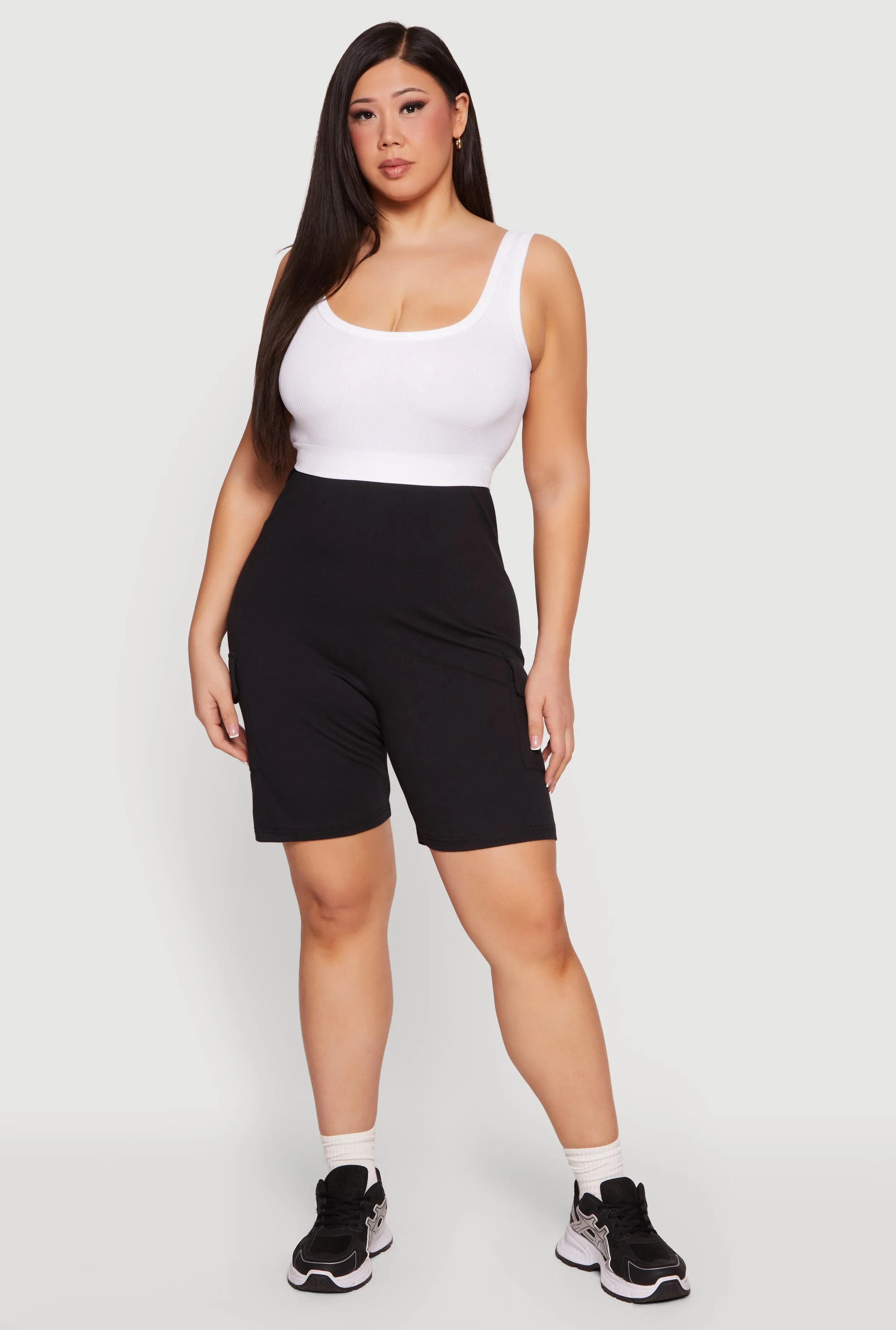 Plus Size Cargo Bike Shorts sold by Rainbow
