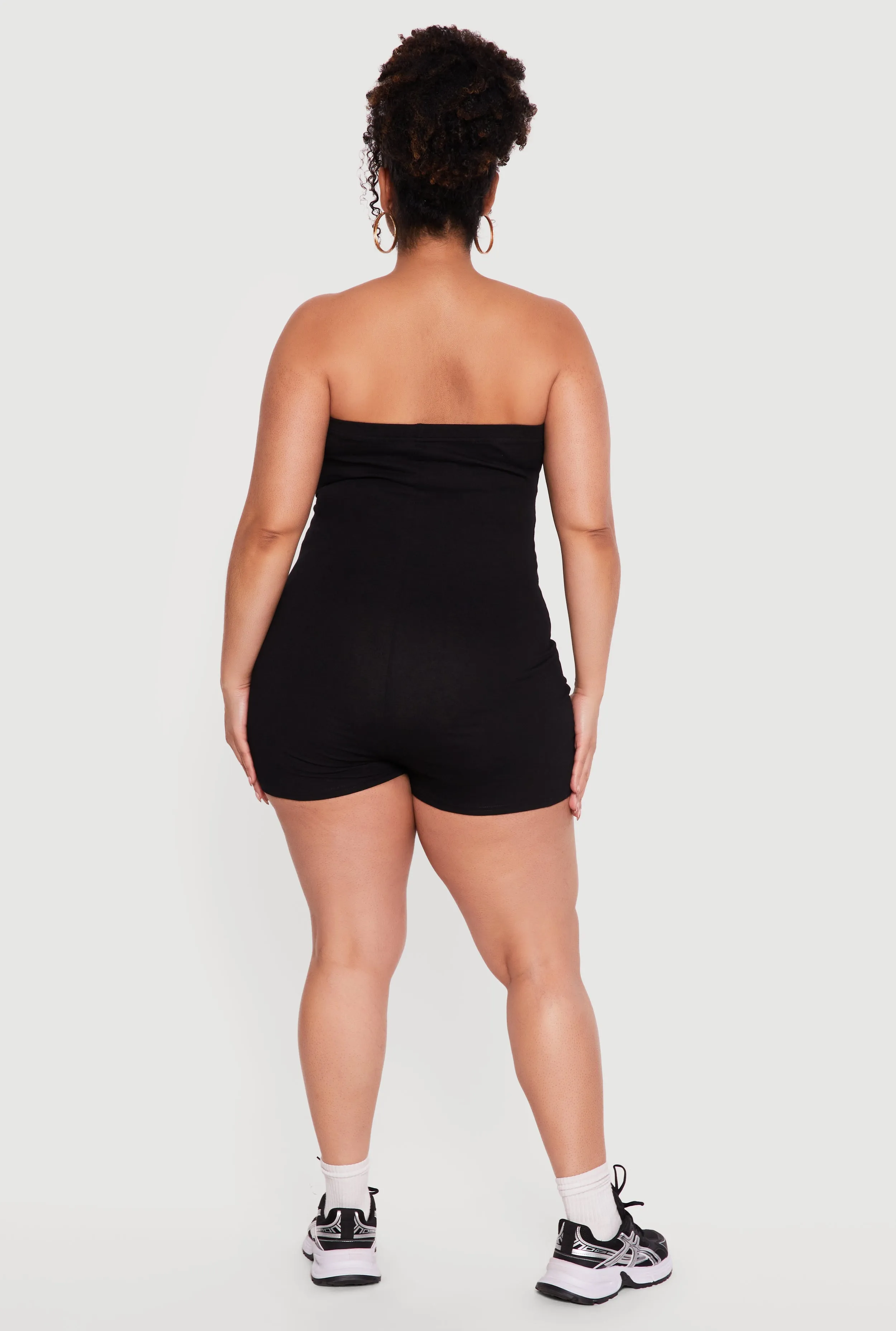 Plus Size Solid Strapless Romper sold by Rainbow product image thumbnail 3