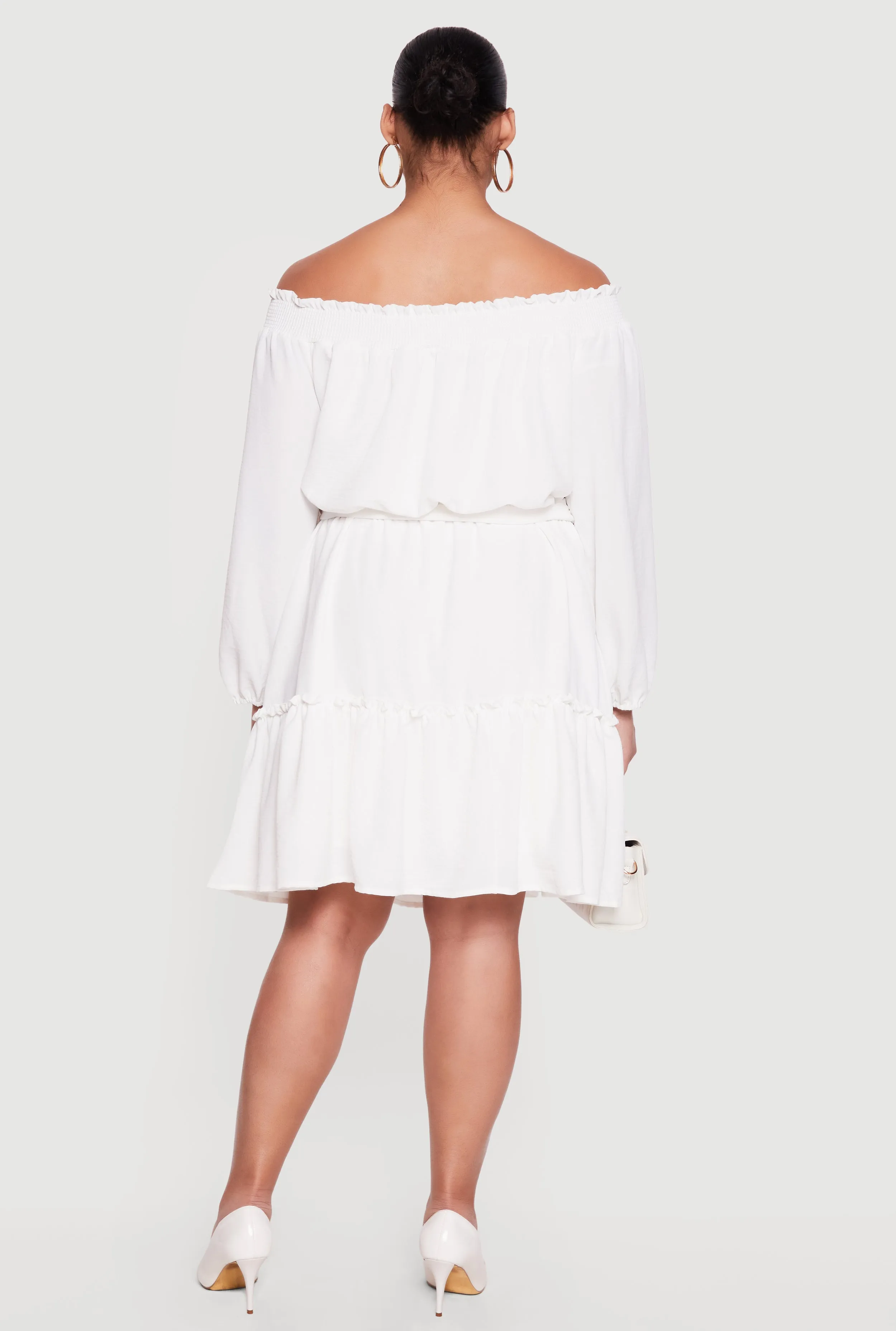 Plus Size Crepe Knit Off The Shoulder Dress sold by Rainbow product image thumbnail 3