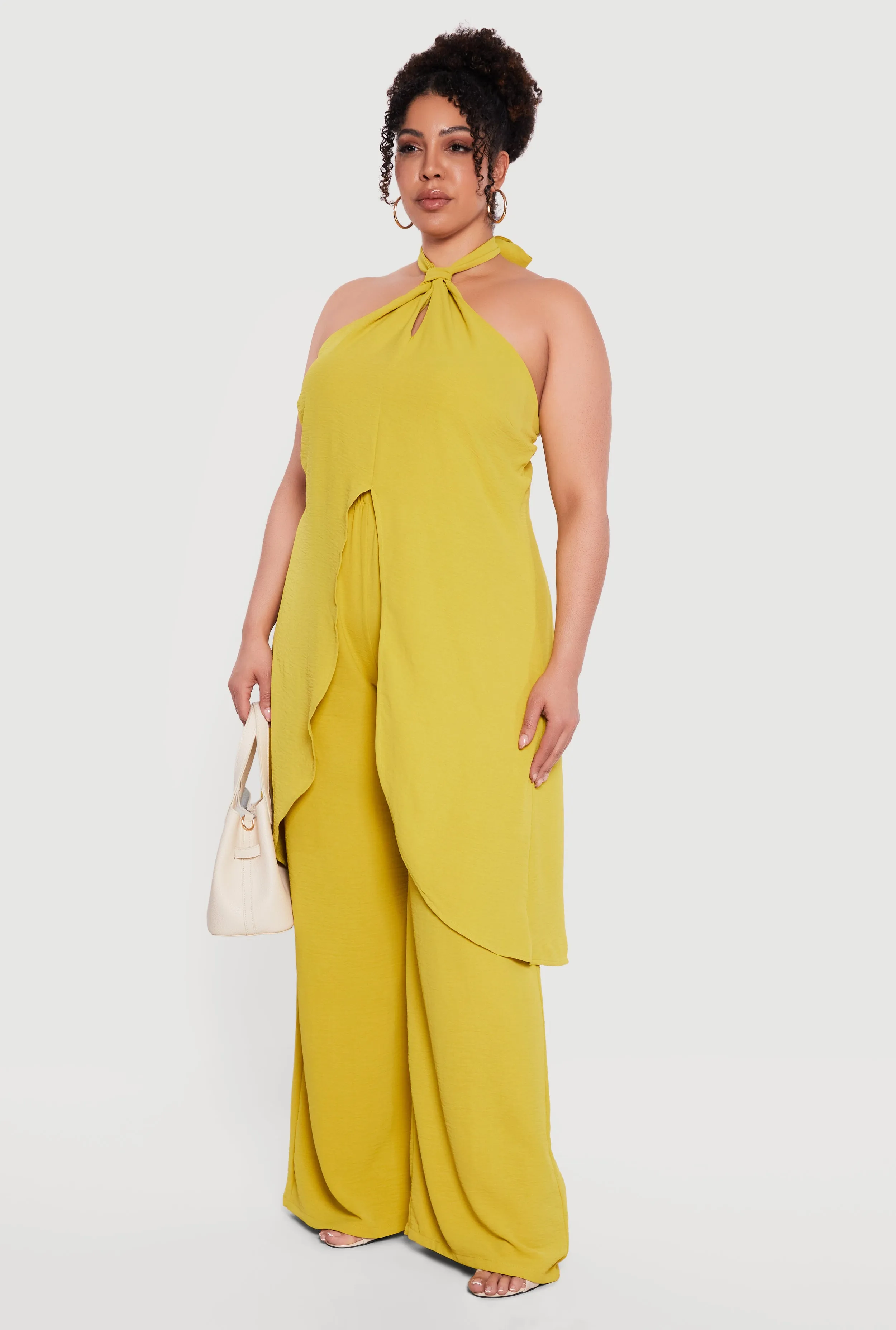 Plus Size Crepe Knit Halter Tunic Blouse sold by Rainbow product image thumbnail 3