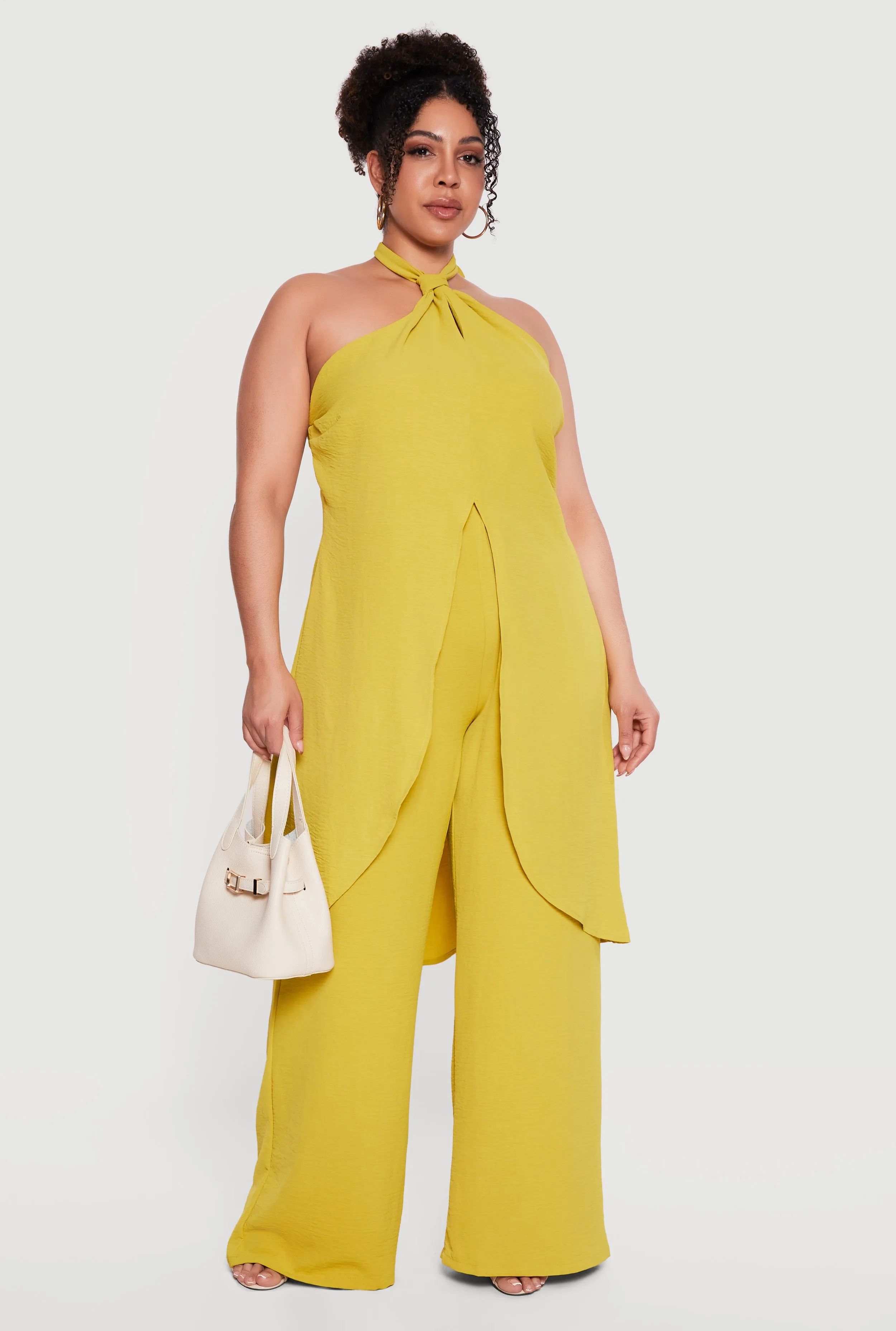 Plus Size Crepe Knit Halter Tunic Blouse sold by Rainbow product image thumbnail 2