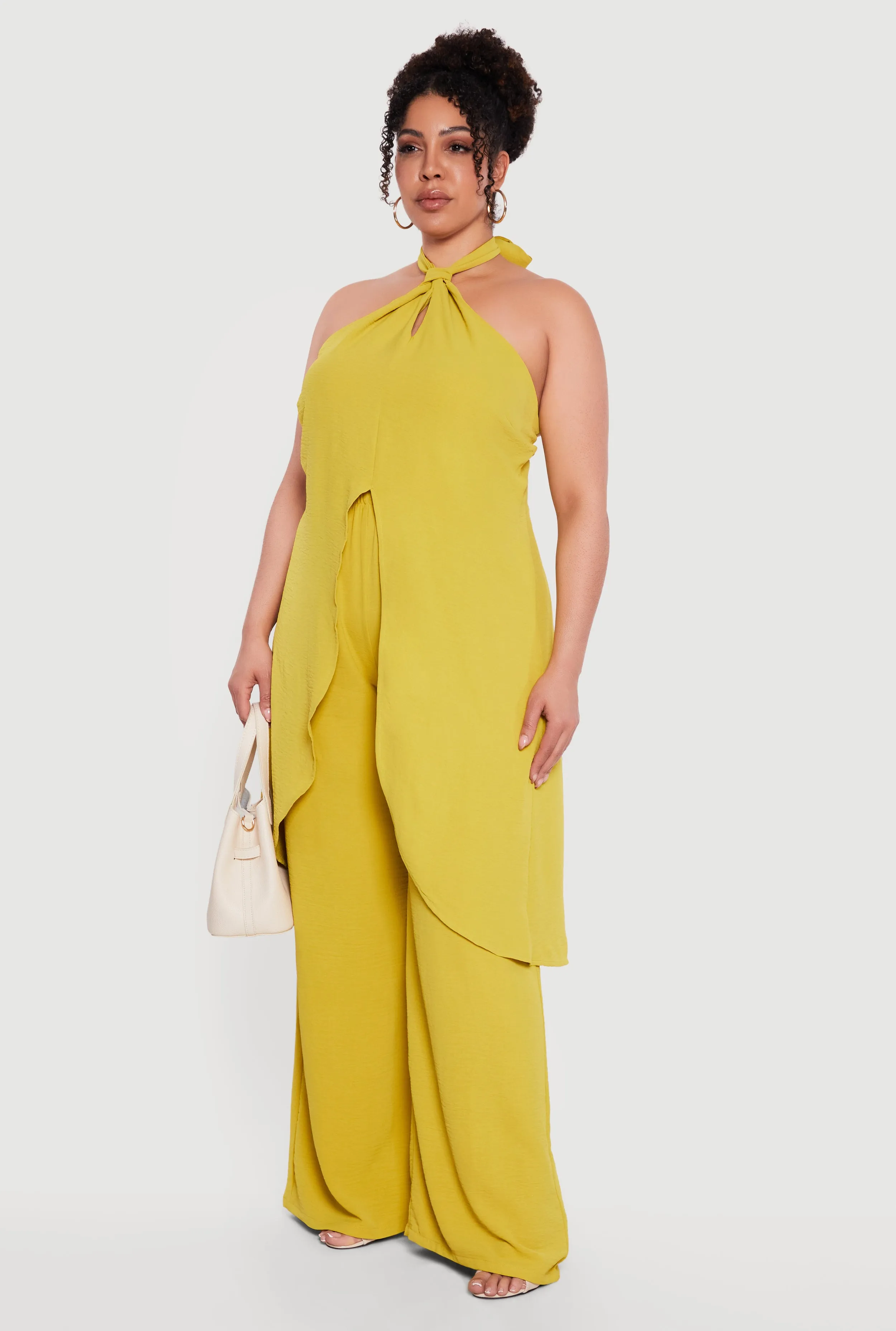 Plus Size Wide Leg High Waisted Dress Pants sold by Rainbow product image thumbnail 2