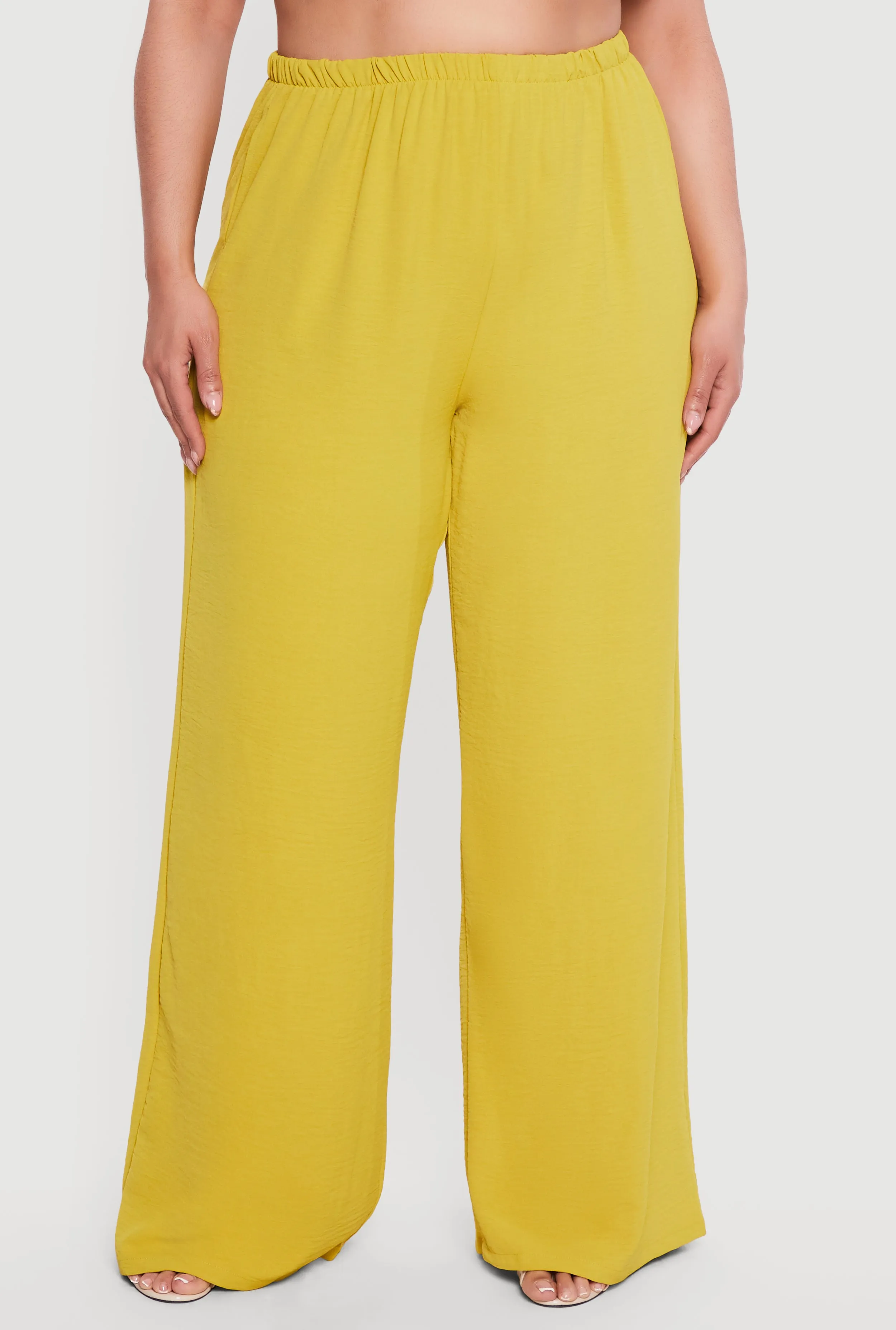 Plus Size Wide Leg High Waisted Dress Pants sold by Rainbow product image thumbnail 3