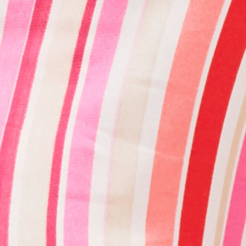 Plus Size Striped Satin Cropped Faux Wrap Blouse sold by Rainbow product image thumbnail 4