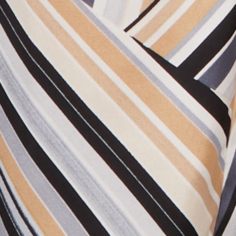 Plus Size Striped Satin Cropped Faux Wrap Blouse sold by Rainbow product image thumbnail 4