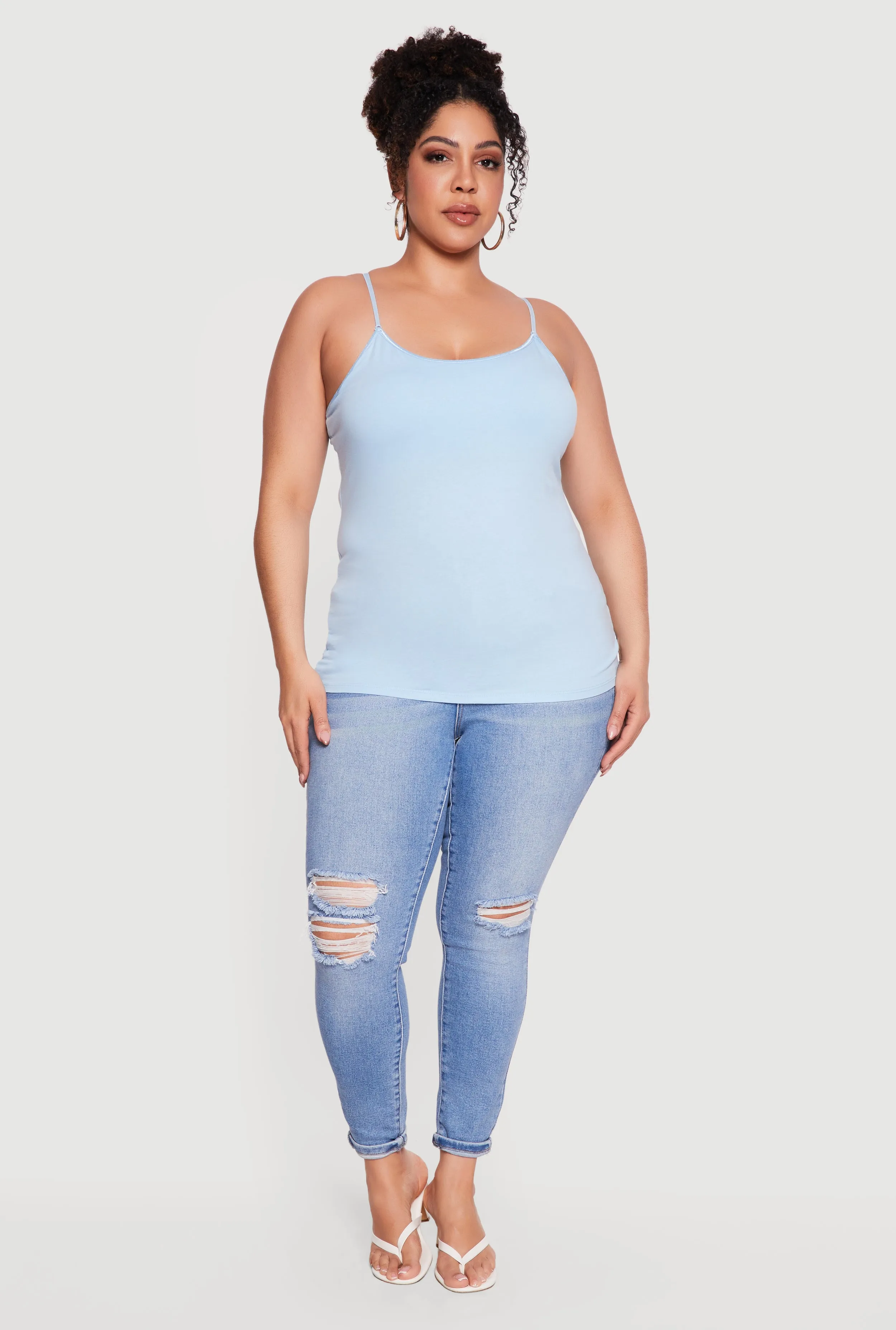 Plus Size Scoop Neck Shelf Bra Cami sold by Rainbow