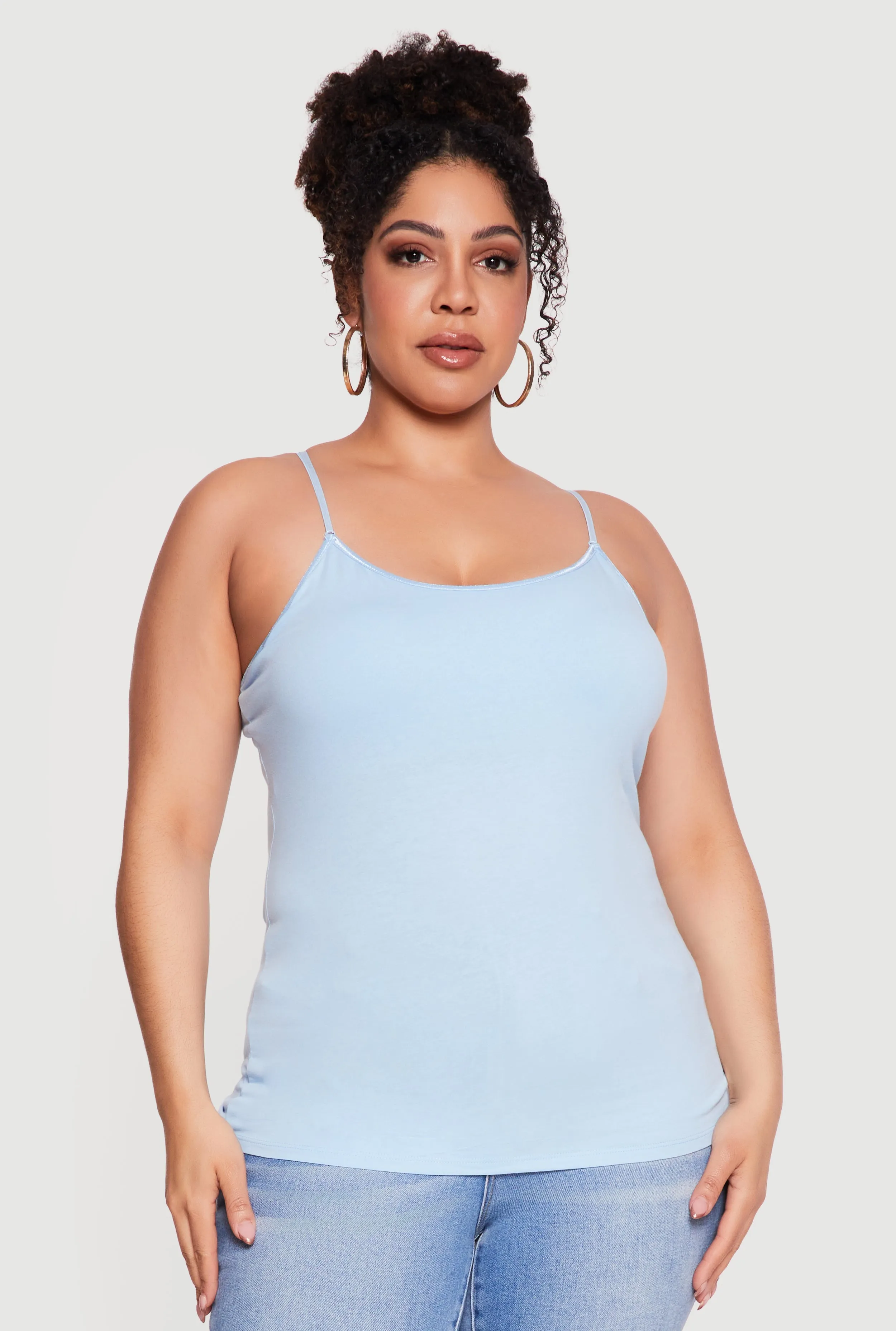 Plus Size Scoop Neck Shelf Bra Cami sold by Rainbow product image thumbnail 2