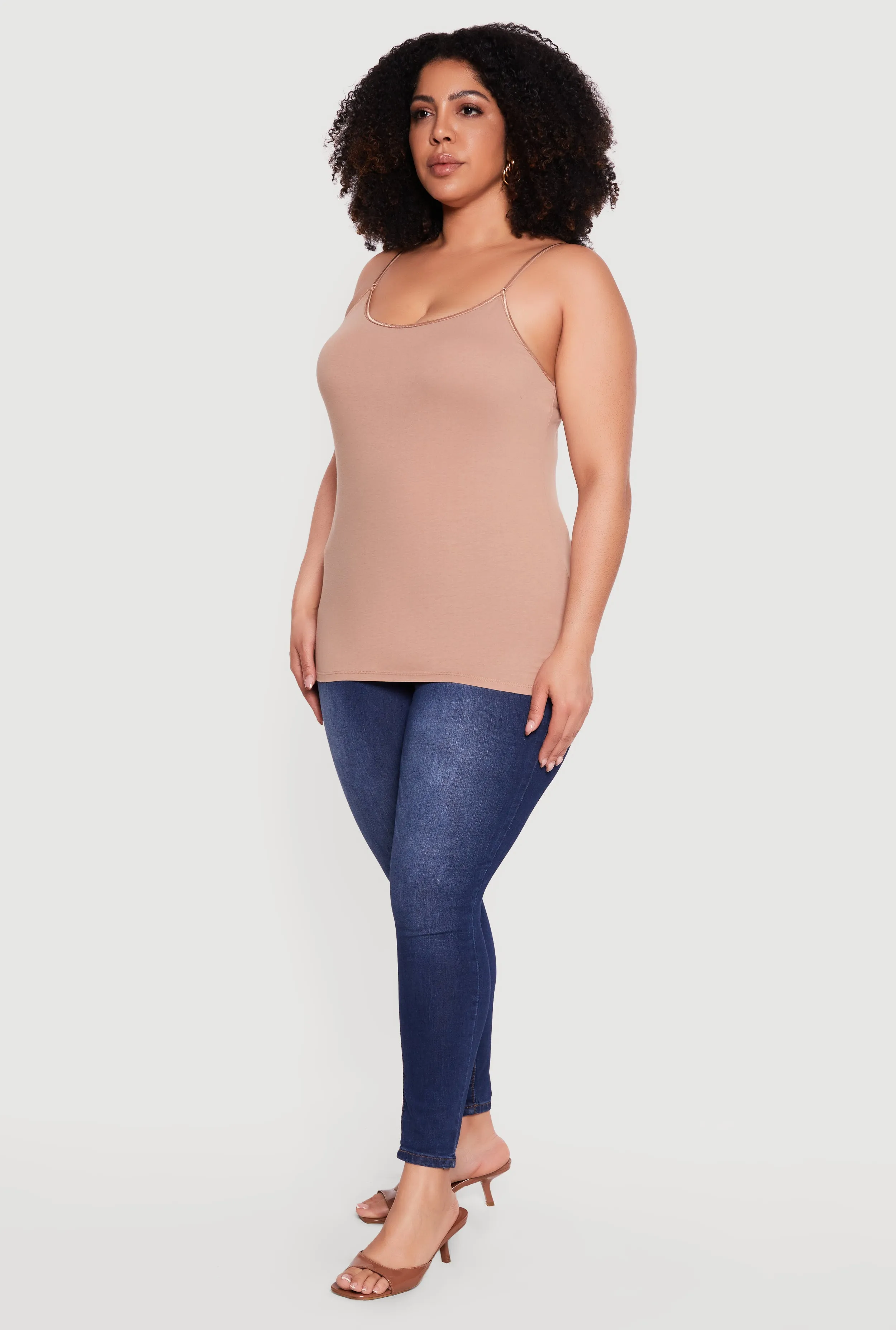 Plus Size Scoop Neck Shelf Bra Cami sold by Rainbow product image thumbnail 3