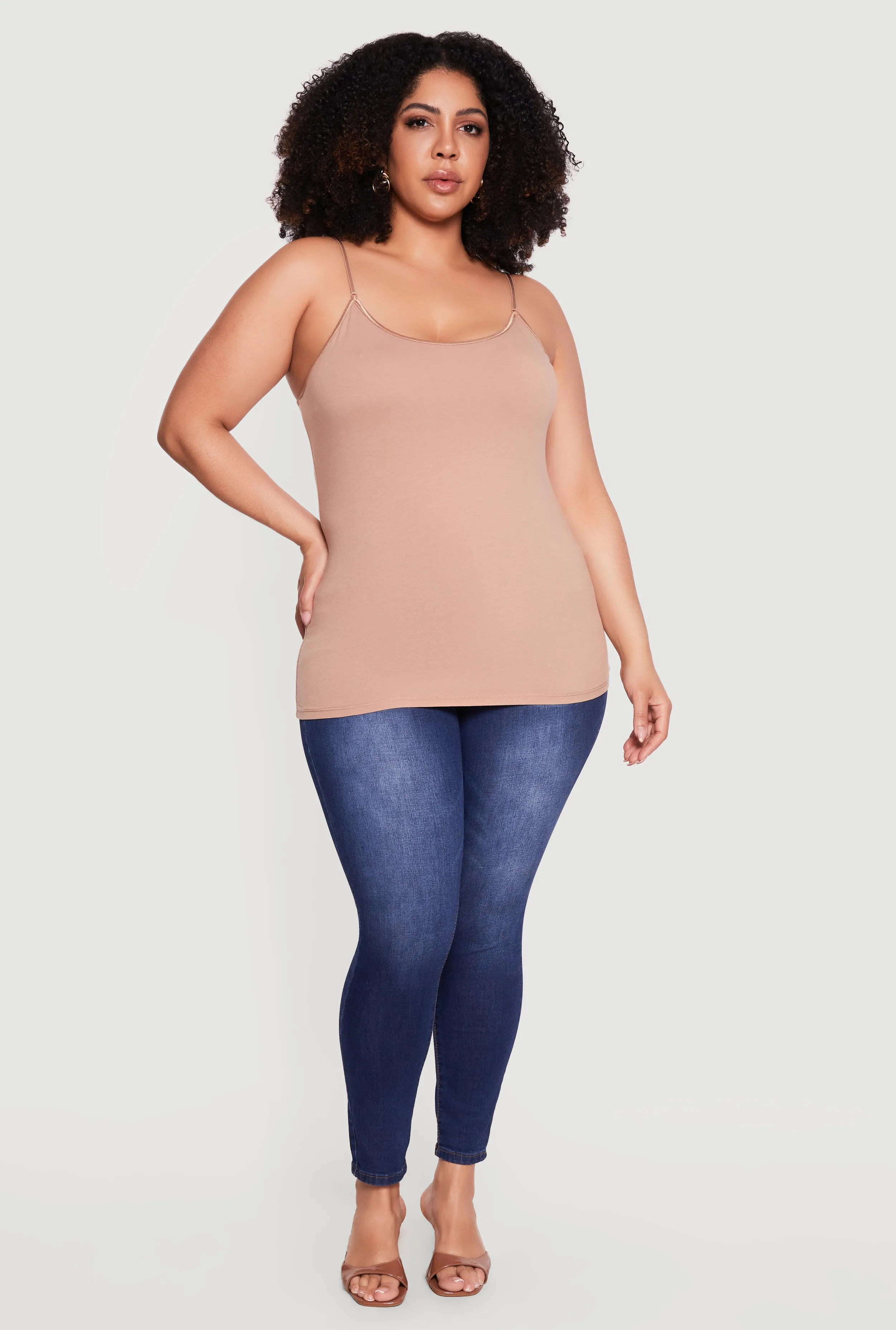 Plus Size Scoop Neck Shelf Bra Cami sold by Rainbow