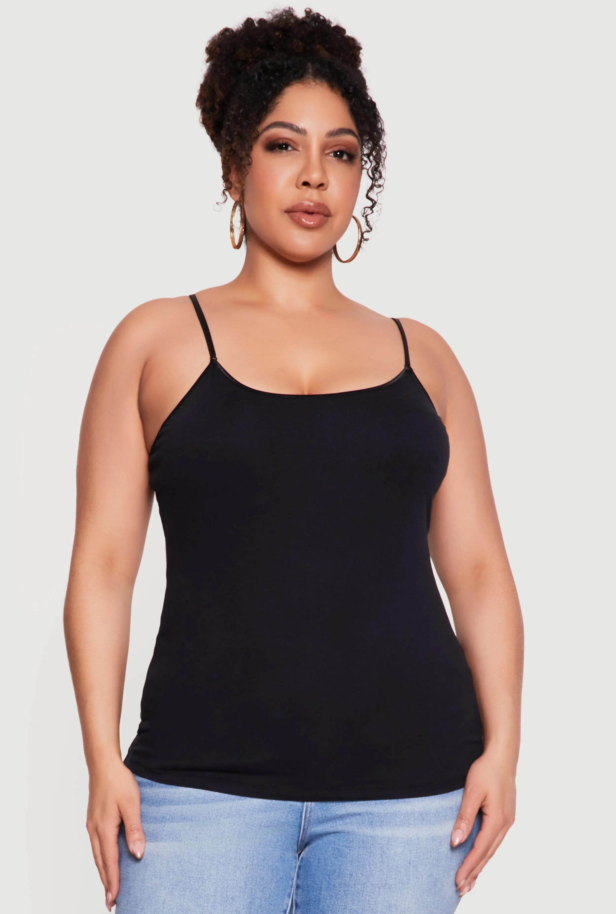 Plus Size Scoop Neck Shelf Bra Cami sold by Rainbow product image thumbnail 2