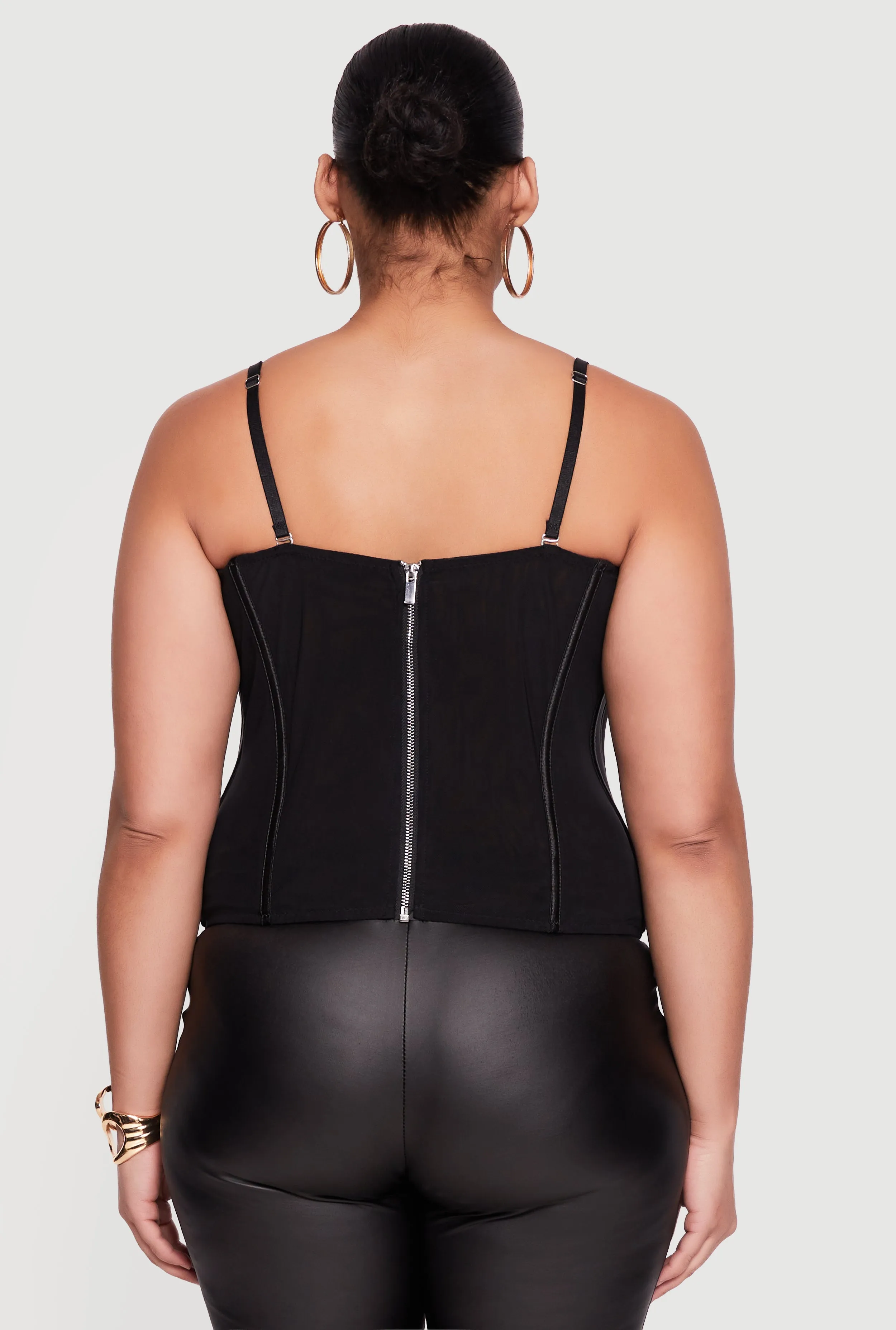 Plus Size Zip Back Mesh Bustier Top sold by Rainbow product image thumbnail 5