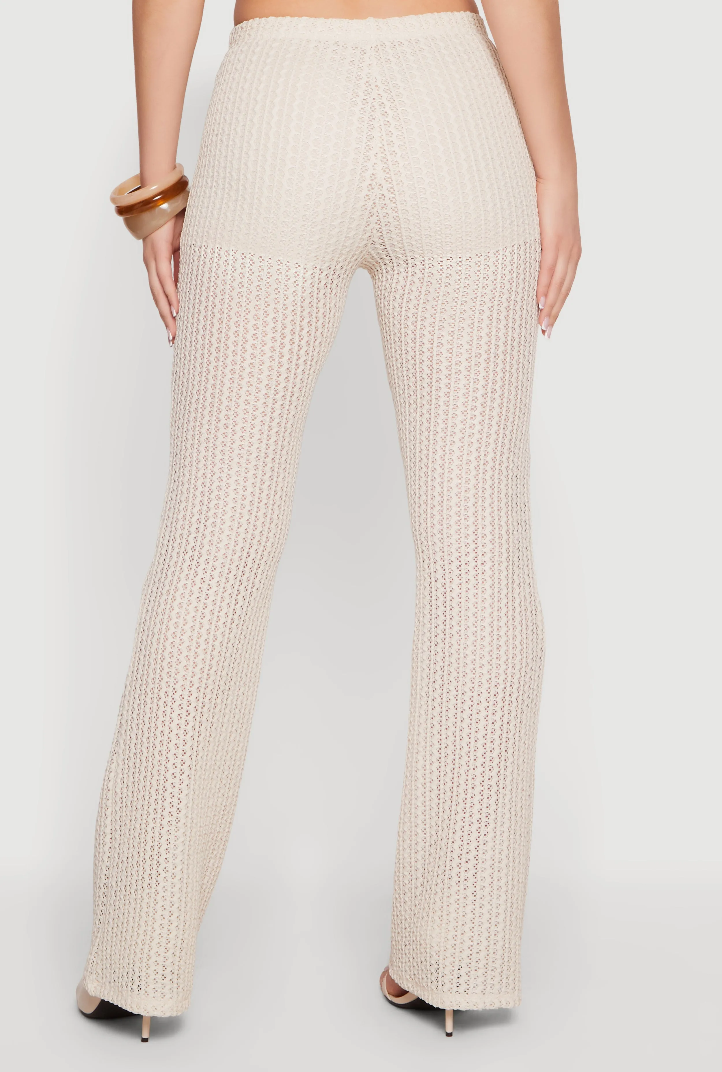Textured Knit Pull On Bootcut Casual Pants sold by Rainbow product image thumbnail 5
