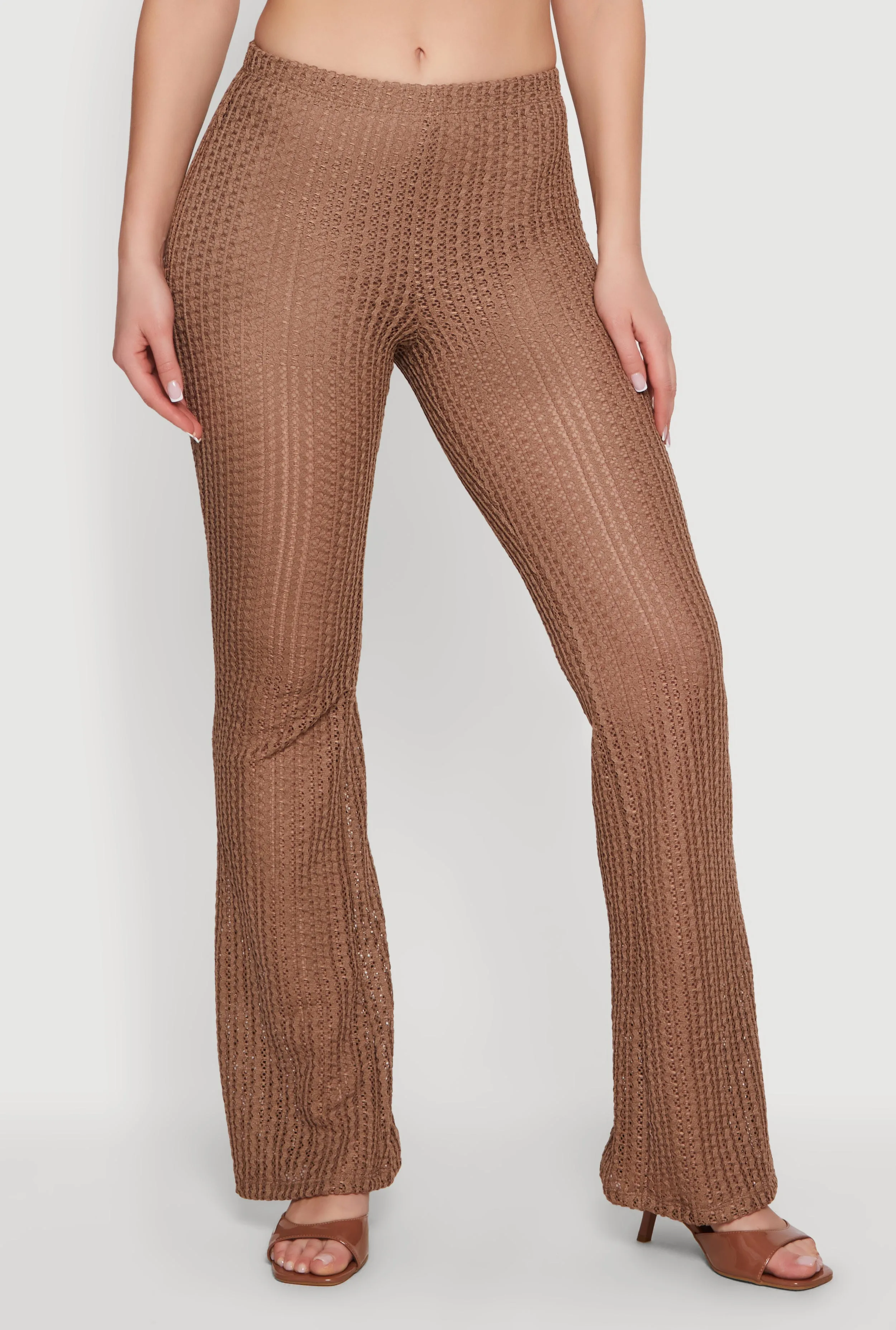 Textured Knit Pull On Bootcut Casual Pants sold by Rainbow product image thumbnail 3