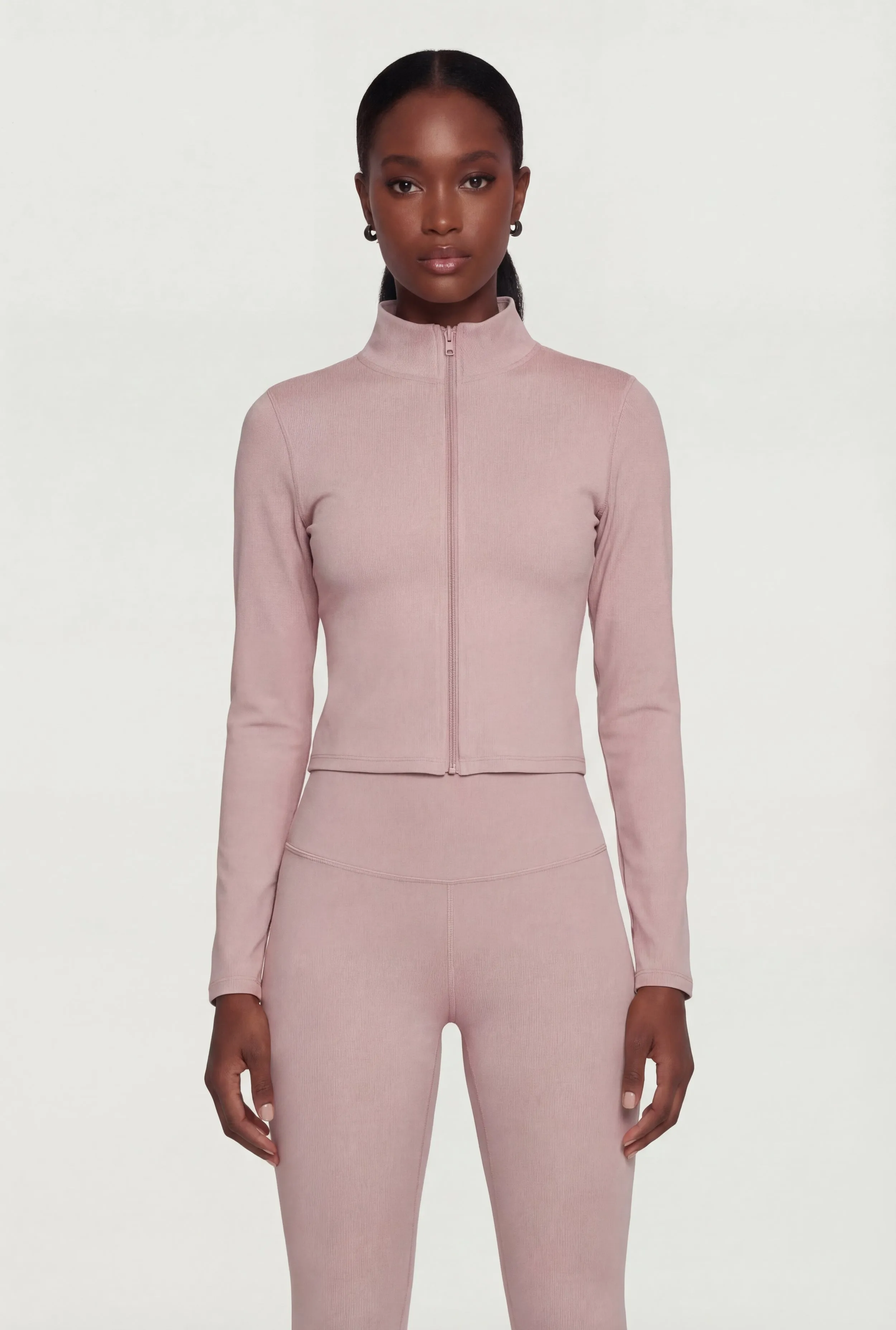 Mock Neck Zip Front Active Jacket sold by Rainbow